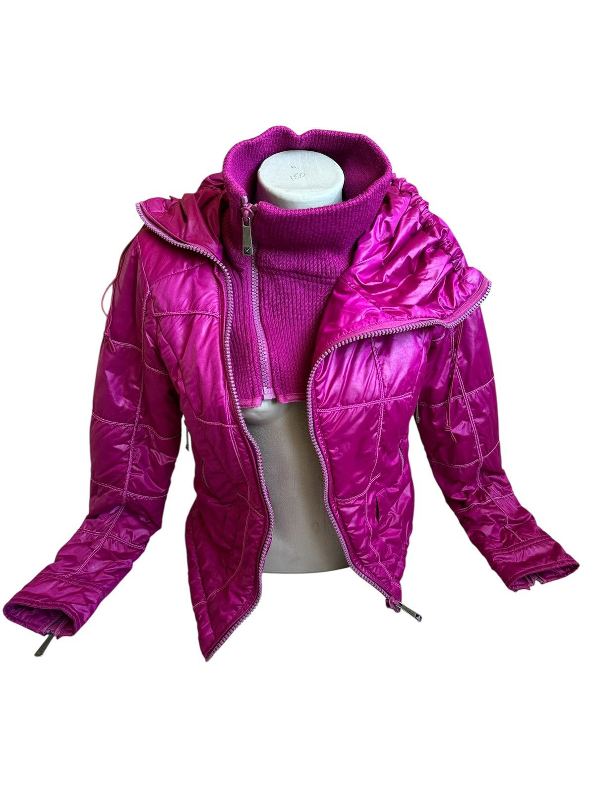 Diesel Rare Diesel Vintage High Neck Asymmetrical Bomber Jacket Size XS / US 0-2 / IT 36-38 - 2 Thumbnail