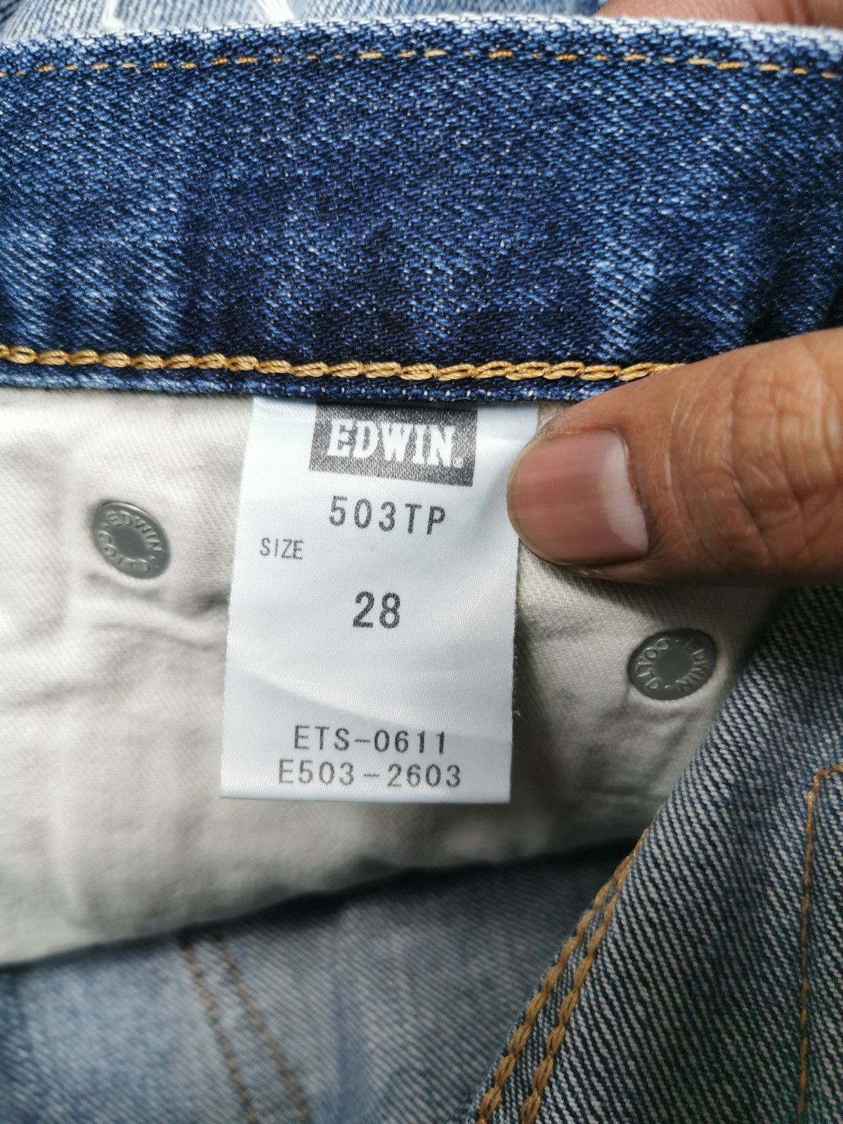 Edwin Edwin 503TP Slim Fit Distressed Jeans Size US 29 - 7 Thumbnail