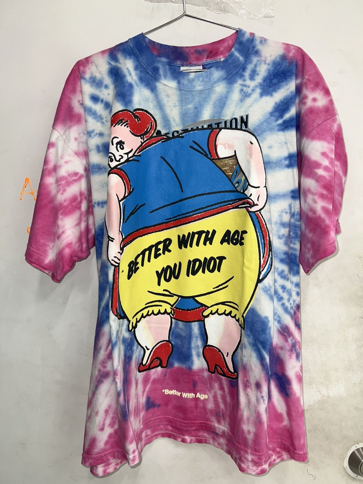 Better With Age Better With Age Frizzle Tie-Dye Pink Tee Size US XXL / EU 58 / 5 - 1 Thumbnail
