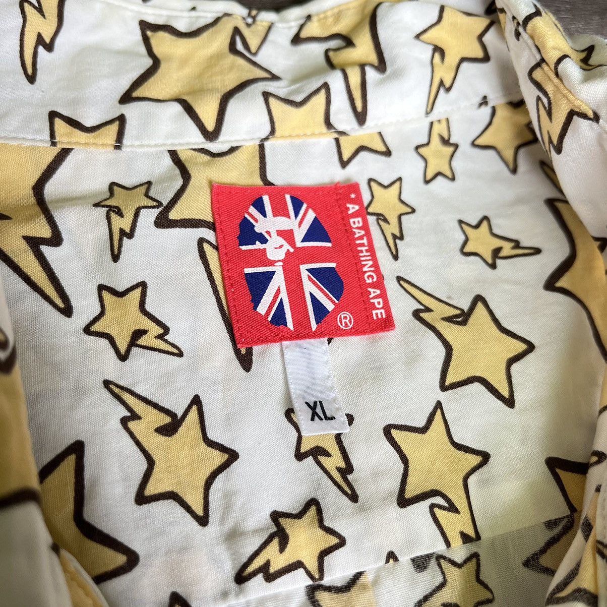 Bape Rare OG A Bathing Ape Bape Sta All Over Logo Button Up Shirt Size US XL / EU 56 / 4 - 6 Thumbnail
