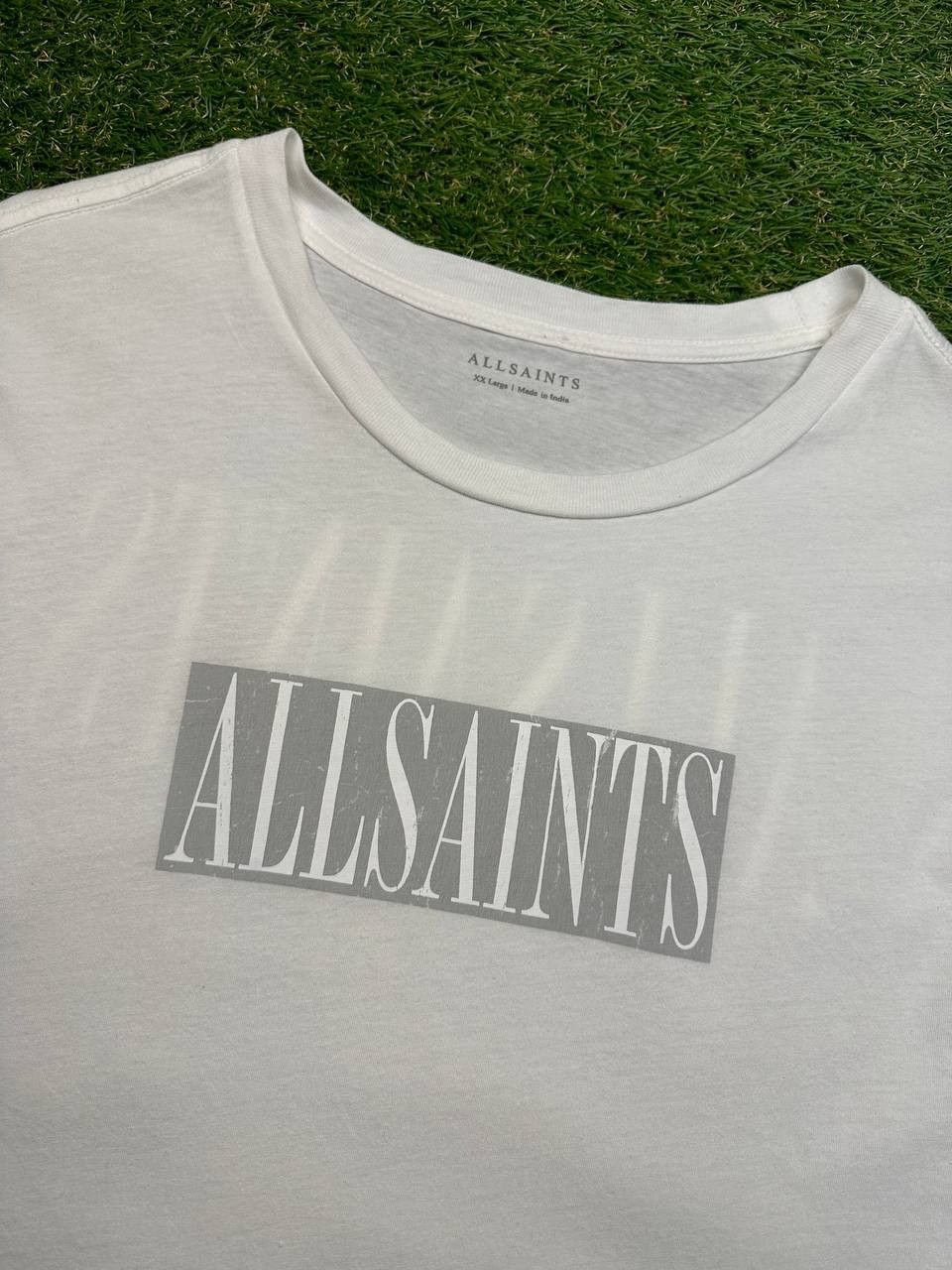 Allsaints × Designer Allsaints 2-Sided Big Logo Avantgarde Tee Y2K Size US XXL / EU 58 / 5 - 5 Thumbnail