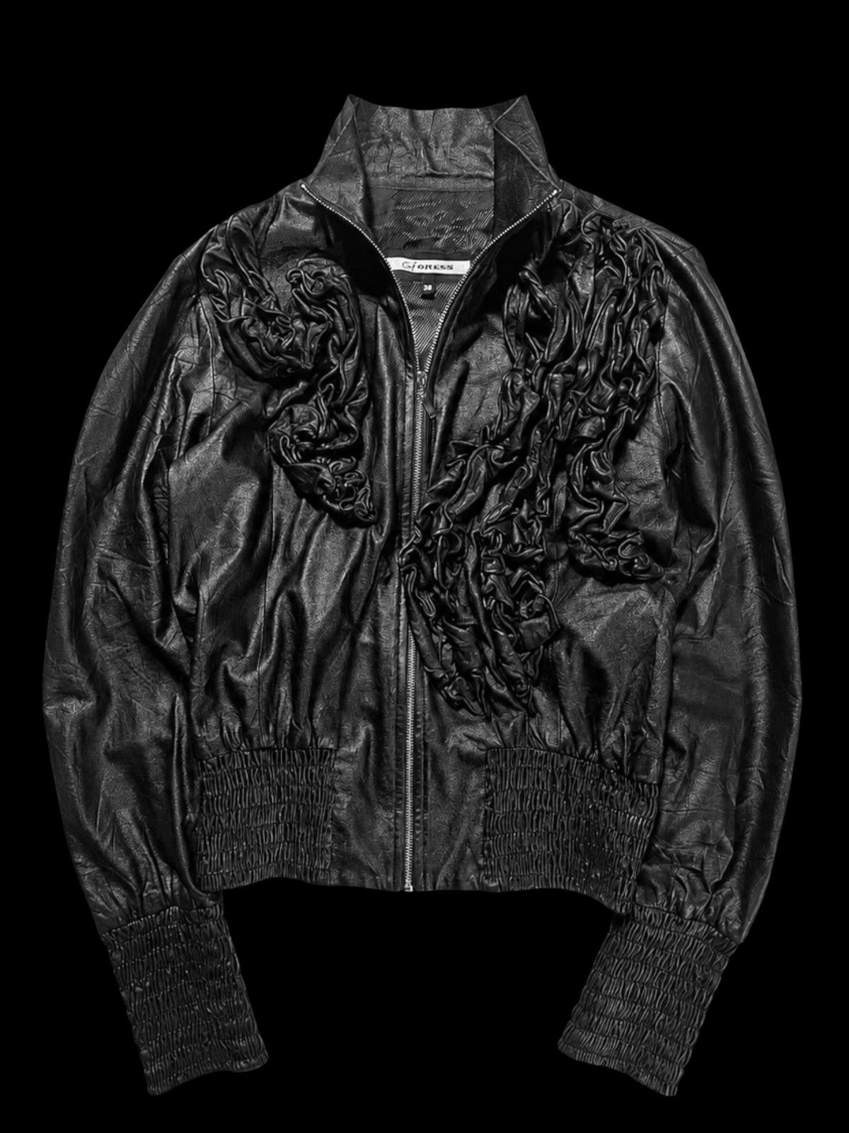 Other Avant Garde Gothic Voctorian Leather Jacket Bomber Skinny Size S / US 4 / IT 40 - 2 Thumbnail