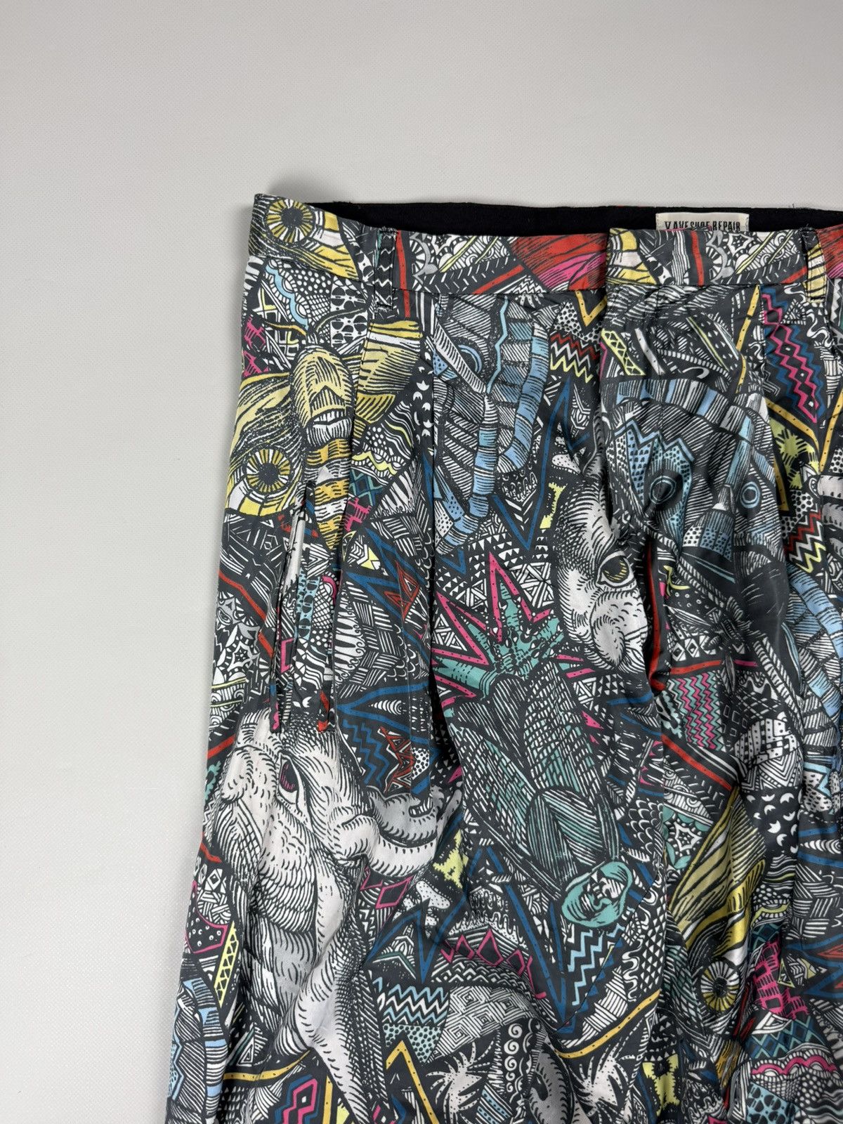 V AVE SHOE REPAIR V Ave Shoe Repair Avantgarde Abstract Pattern Pants Trousers Size 25" / US 0 / IT 36 - 8 Thumbnail