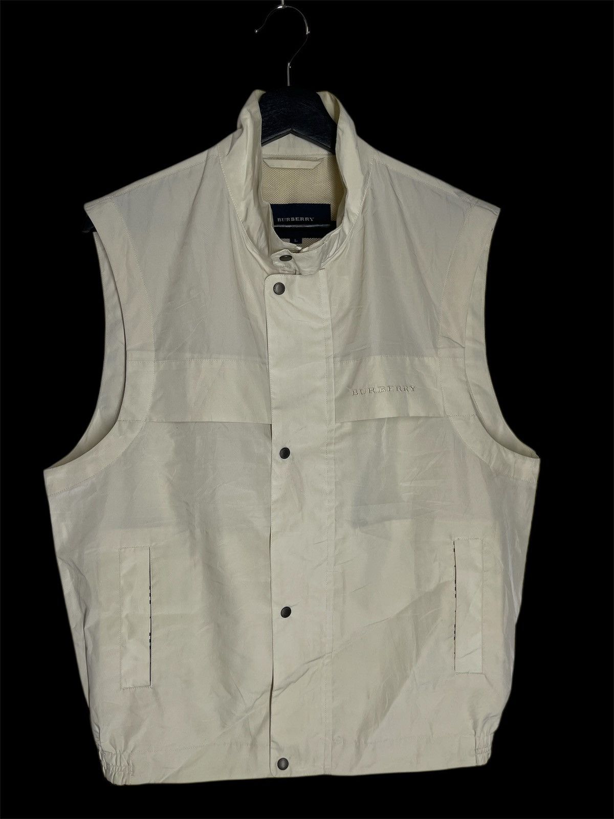 Burberry Vintage BURBERRY Golf Light Vest Spellout Size US L / EU 52-54 / 3 - 1 Thumbnail