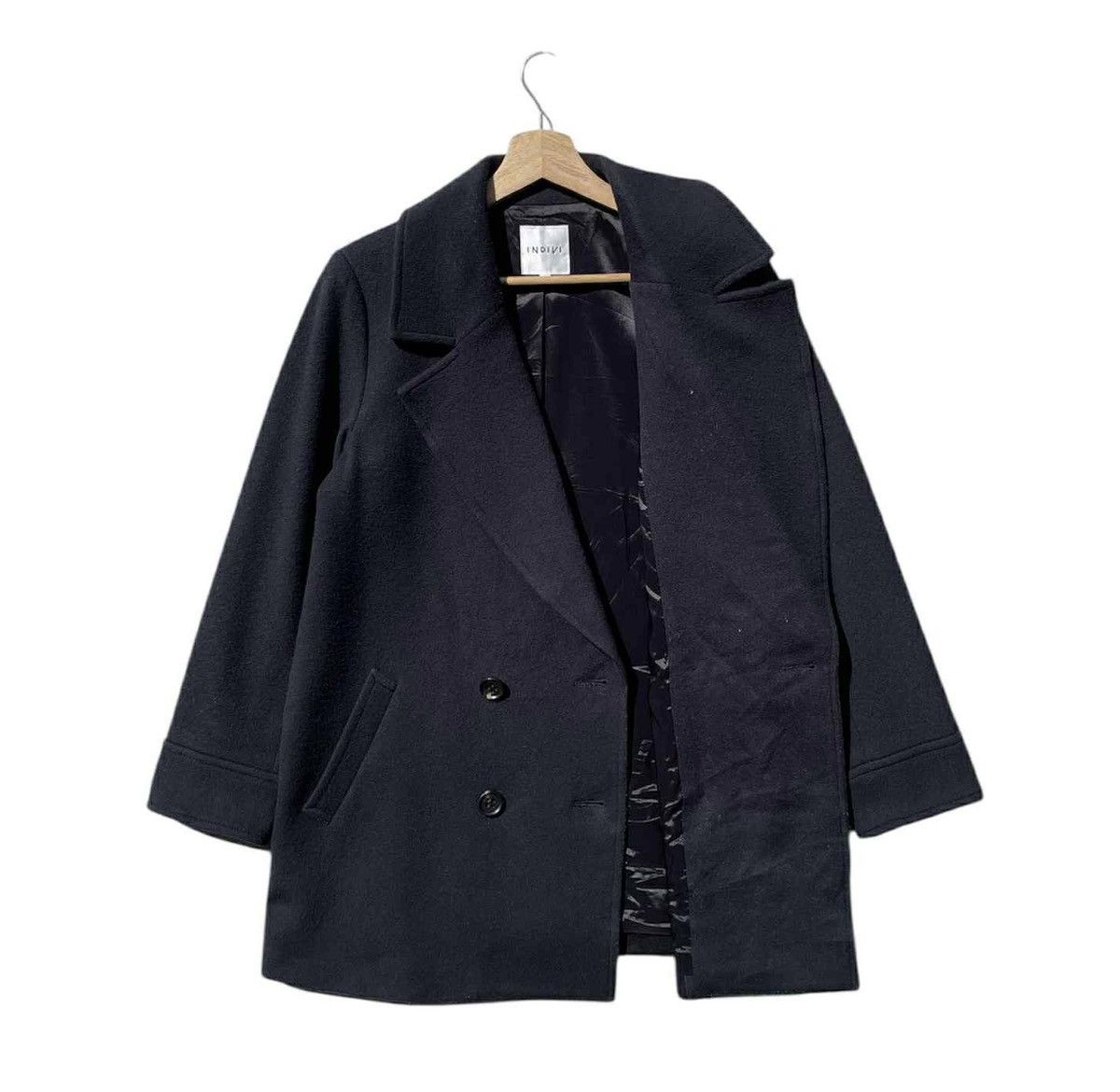 Japanese Brand 🔥Accept Binding Offer🔥 Indivi Wool Peacoat Jacket Size US S / EU 44-46 / 1 - 2 Thumbnail
