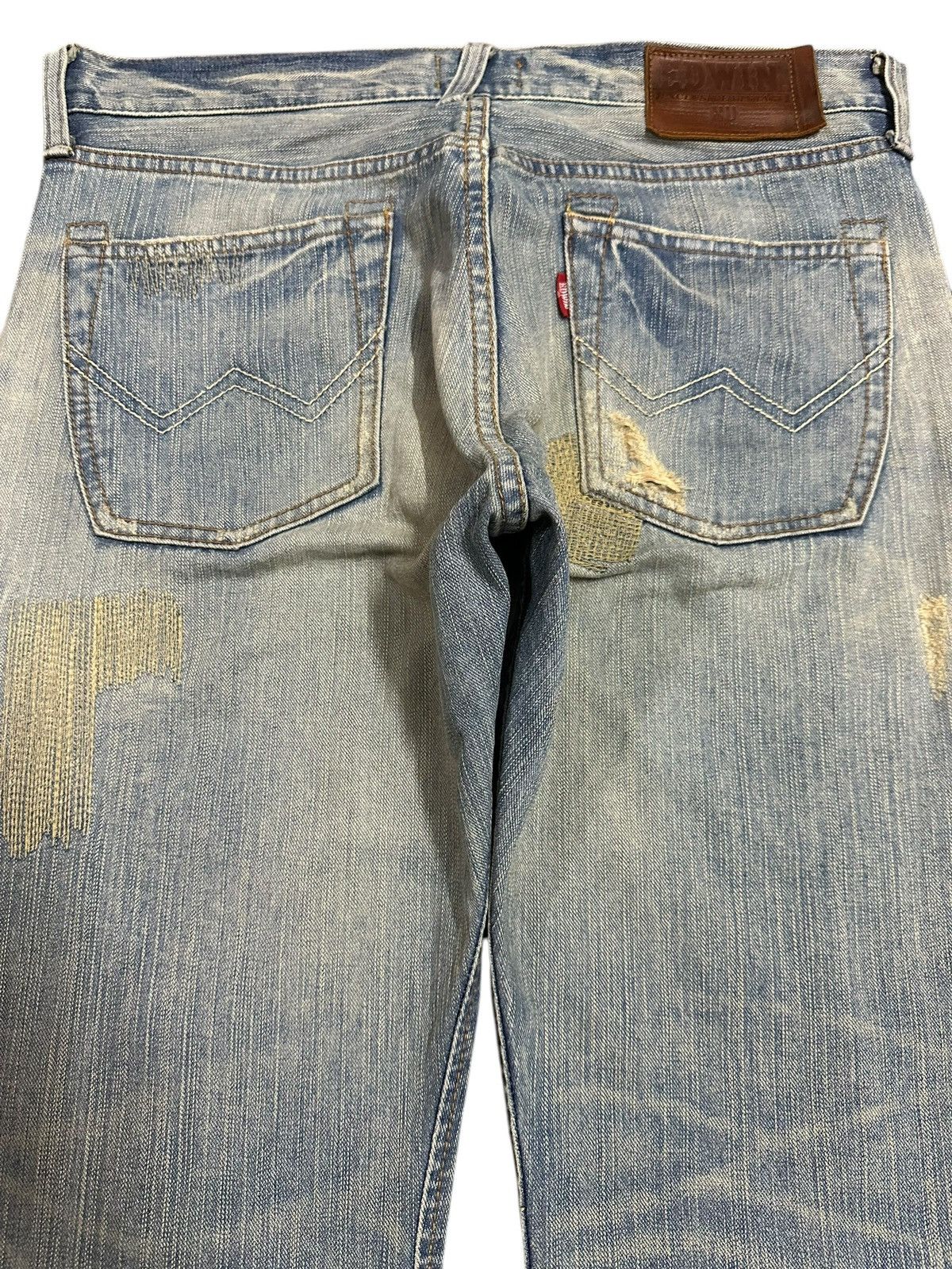 Edwin Edwin XV Exclusive Vintage Faded Wash Distressed Loose Jeans Size US 34 / EU 50 - 5 Thumbnail