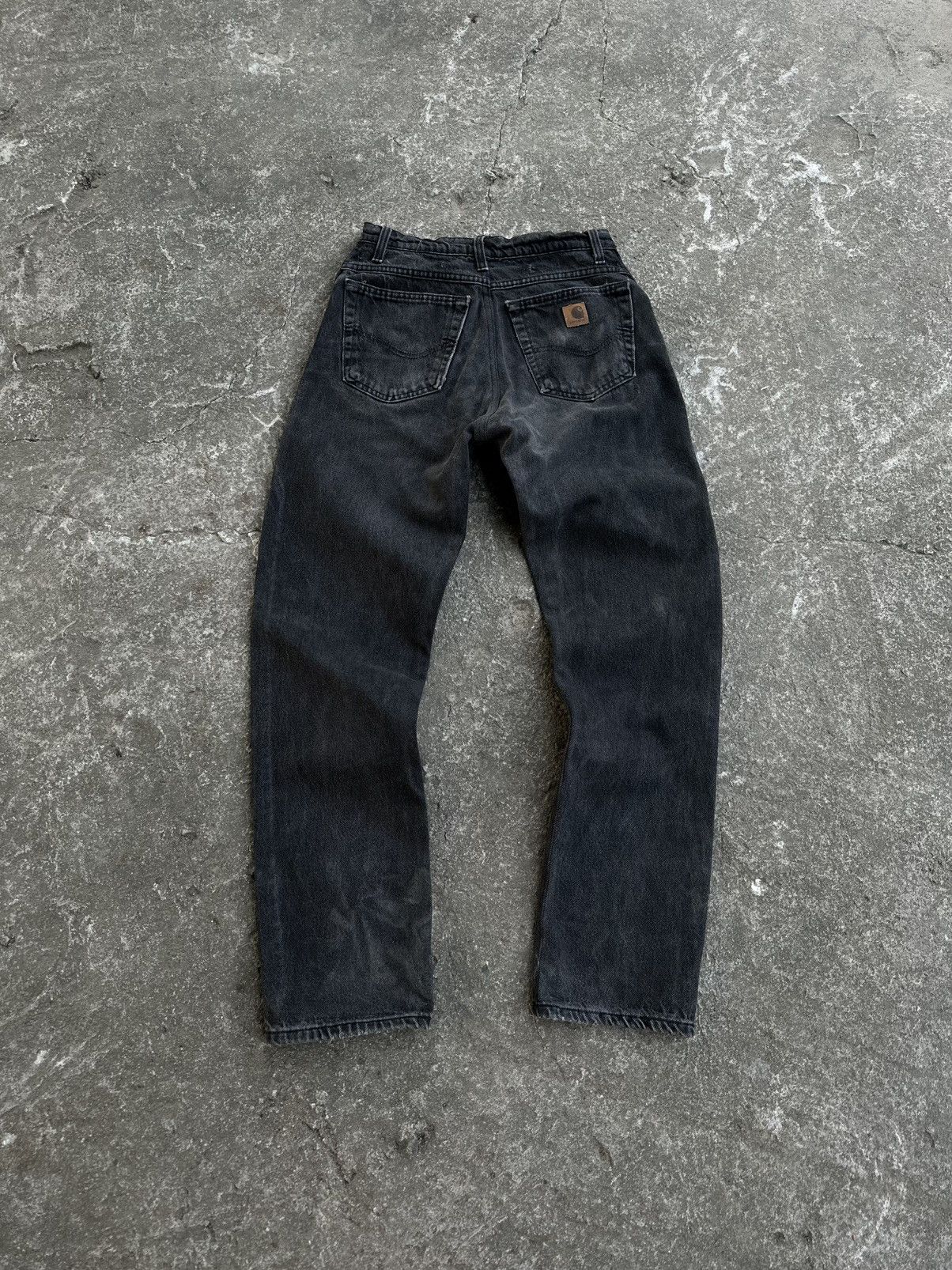 Carhartt × Vintage (30x32) Faded Black Carhartt Carpenter Pants Size US 30 / EU 46 - 1 Thumbnail