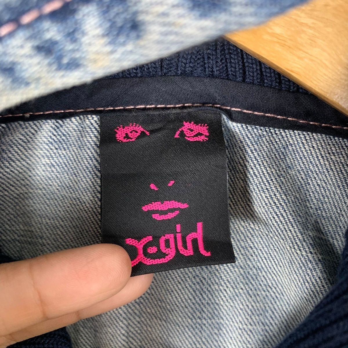 X-Girl X-GIRL XGIRL Xlarge Japanese Brand Denim Hooded Parka Jacket Size S / US 4 / IT 40 - 6 Thumbnail