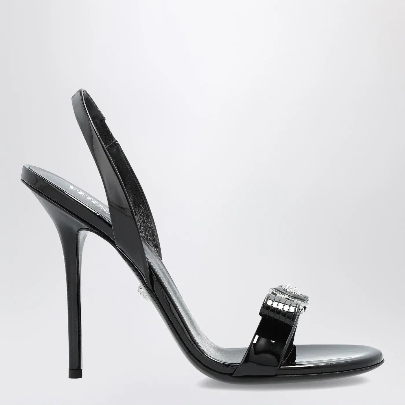 Versace o1d2blof0426 Sandals with Medusa bow in Black Size US 9.5 / IT 39.5 - 4 Thumbnail