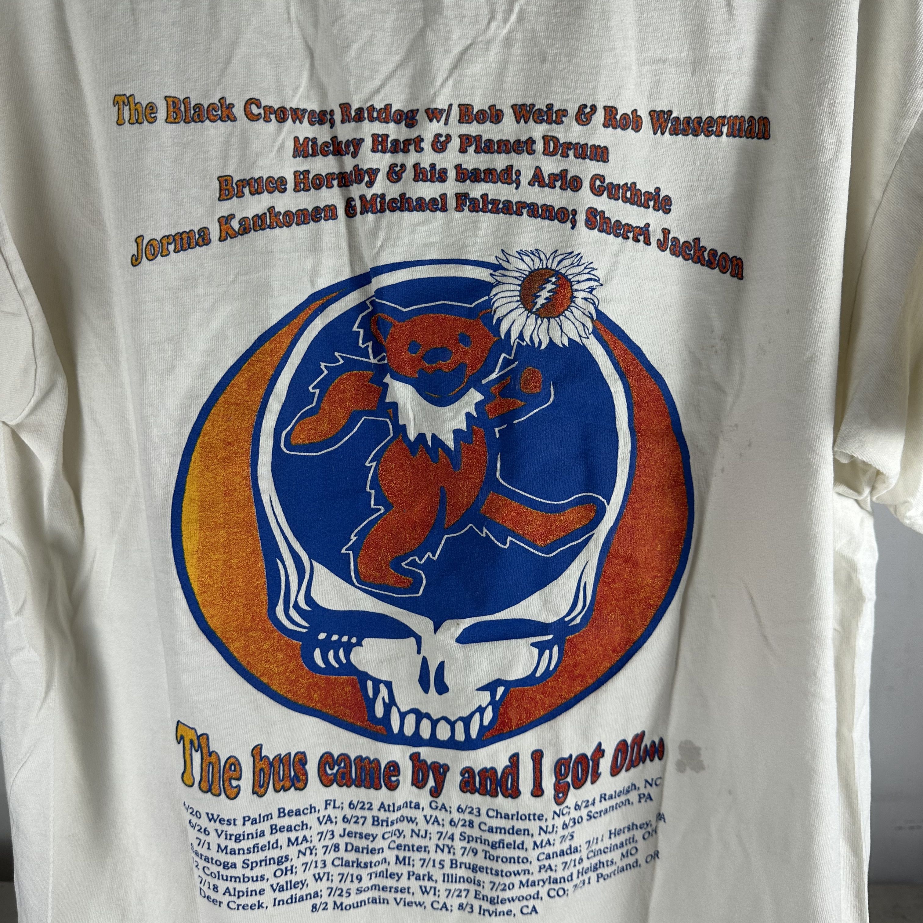 Vintage 1997 Furthur Festival Summer Tour Grateful Dead T-shirt Size US L / EU 52-54 / 3 - 4 Thumbnail