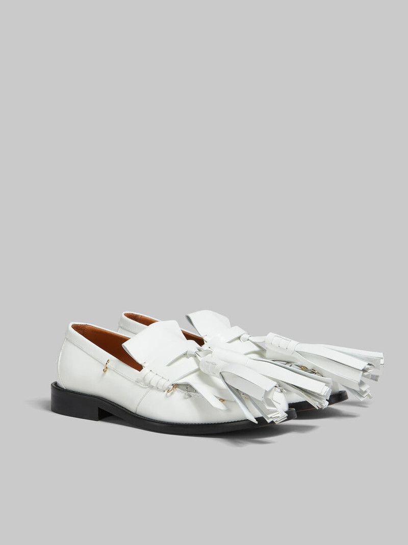 Marni o1w1db11225 Leather Loafers in White Size US 6 / IT 36 - 2 Thumbnail