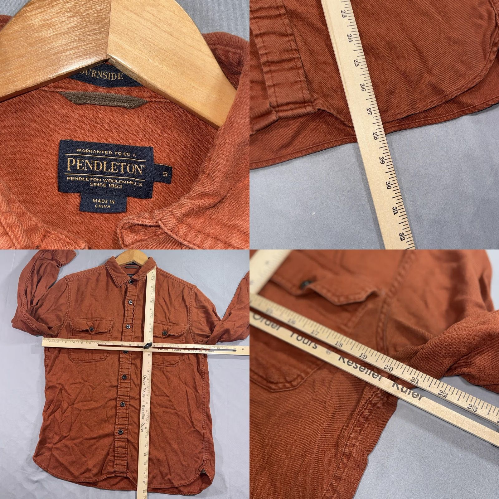 Pendleton Pendleton Shirt Mens Small Orange Twill Burnside Button Front Long Sleeve Casual Size US S / EU 44-46 / 1 - 8 Thumbnail