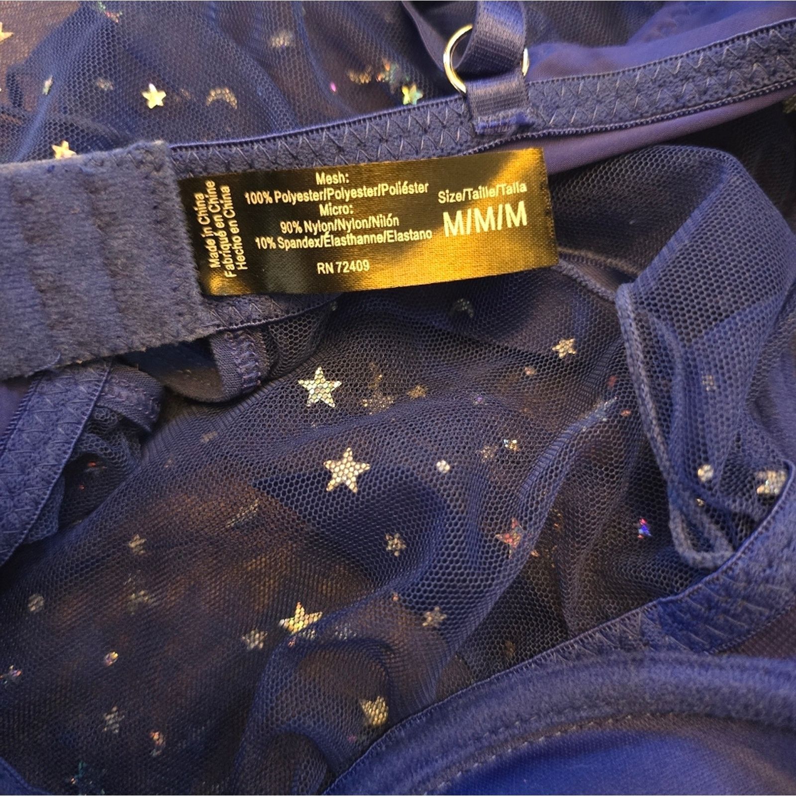 Other Blue Starlight Babydoll Lingerie Nightie Size ONE SIZE - 3 Thumbnail