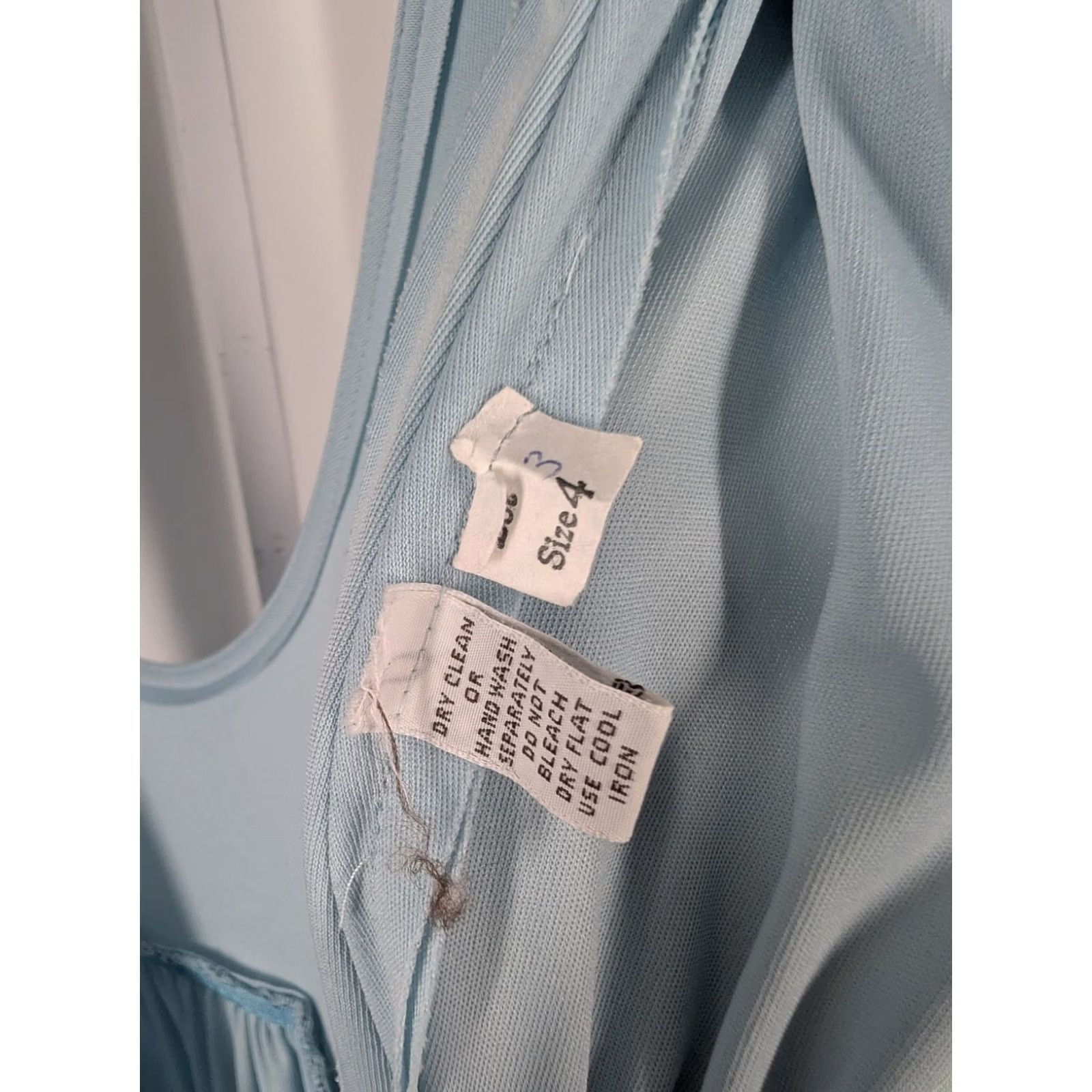 Vintage VINTAGE John Kloss Wrap Dress Saks Fifth Ave Sky Blue Boho Mod 1970s Evening Bohemian 70s 32-34 4 Regular USA Mens Womens Girls Size 4XL / US 24-26 - 7 Thumbnail