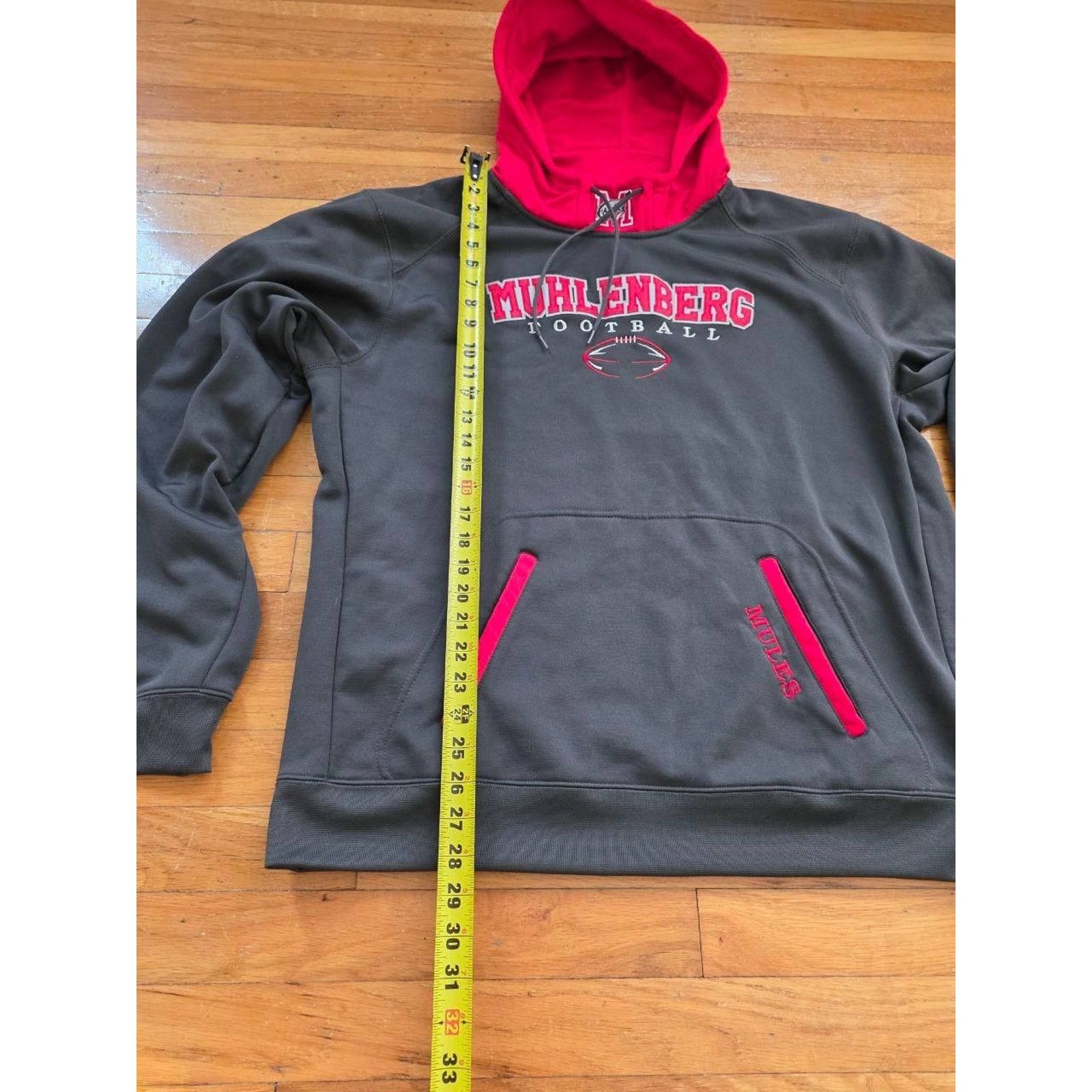 & Other Stories X-Grain "Pullover Hoodie Red/Black XL A001614 Size US XL / EU 56 / 4 - 2 Thumbnail