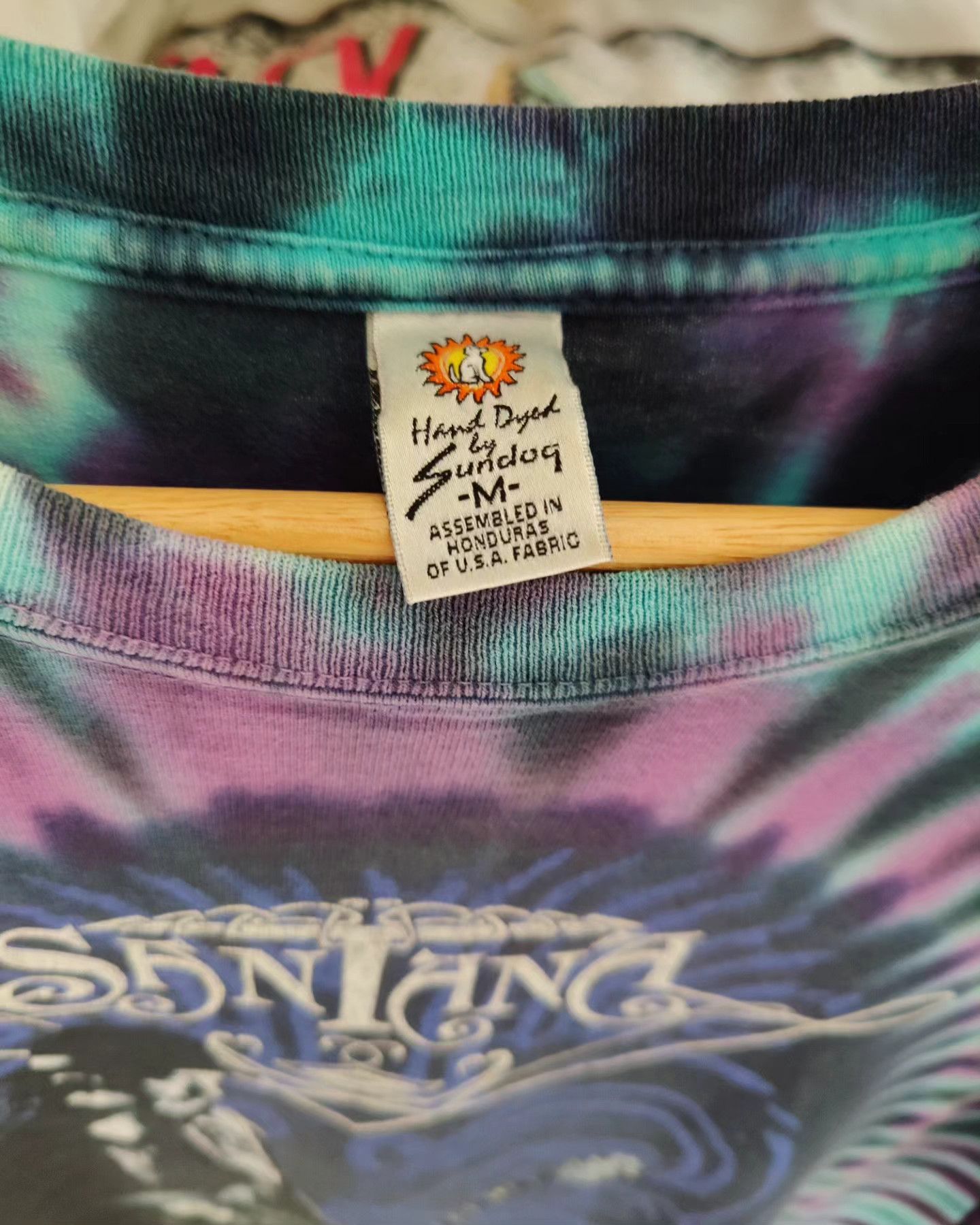 Band Tees × Vintage vintage Tie-dye Santana - Embrace Your Light Size US M / EU 48-50 / 2 - 6 Thumbnail