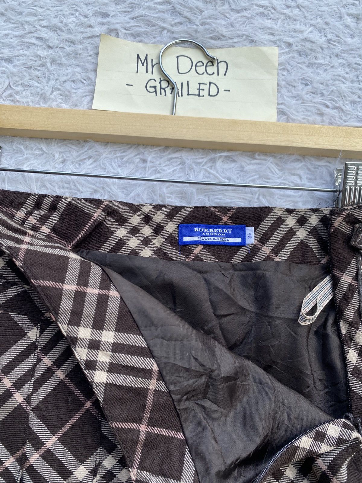 Burberry Rare Vintage Burberry Checkered Mini Skirt Size 28" / US 6 / IT 42 - 7 Thumbnail