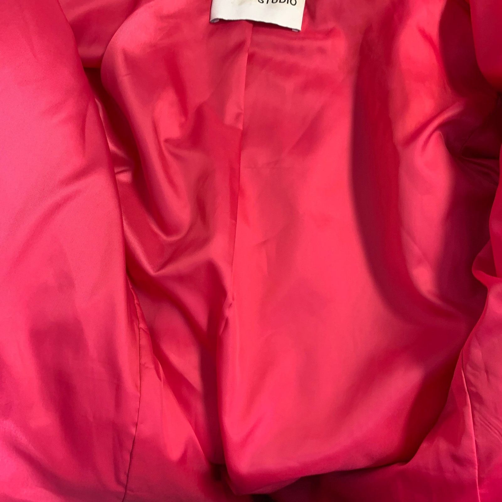 STAND STUDIO Camille Cocoon Pink Polyester Faux Fur Notch Lapel Coat Size XS / US 0-2 / IT 36-38 - 5 Thumbnail