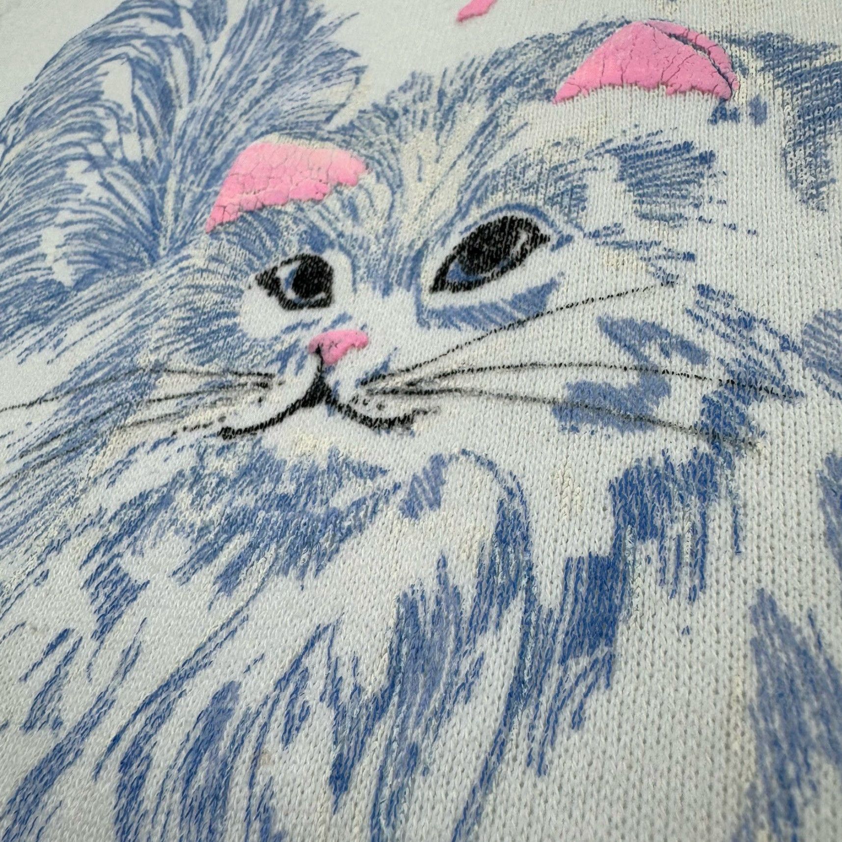Vintage Vintage Artex Cat Sweatshirt Adult Large Pullover 1980s White Activewear Womens Size L / US 10 / IT 46 - 5 Thumbnail