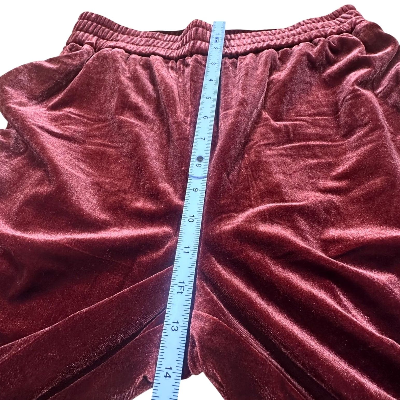 Born BALTIC BORN Velvet Jogger Pants Burgundy Elastic Waist S Size Medium Size 28" / US 6 / IT 42 - 8 Thumbnail