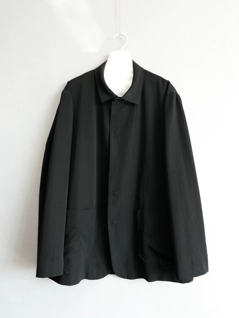 Yohji Yamamoto Yohji Yamamoto Yohji Yamamoto Wool Coat with Floral Button Size US M / EU 48-50 / 2 - 2 Thumbnail