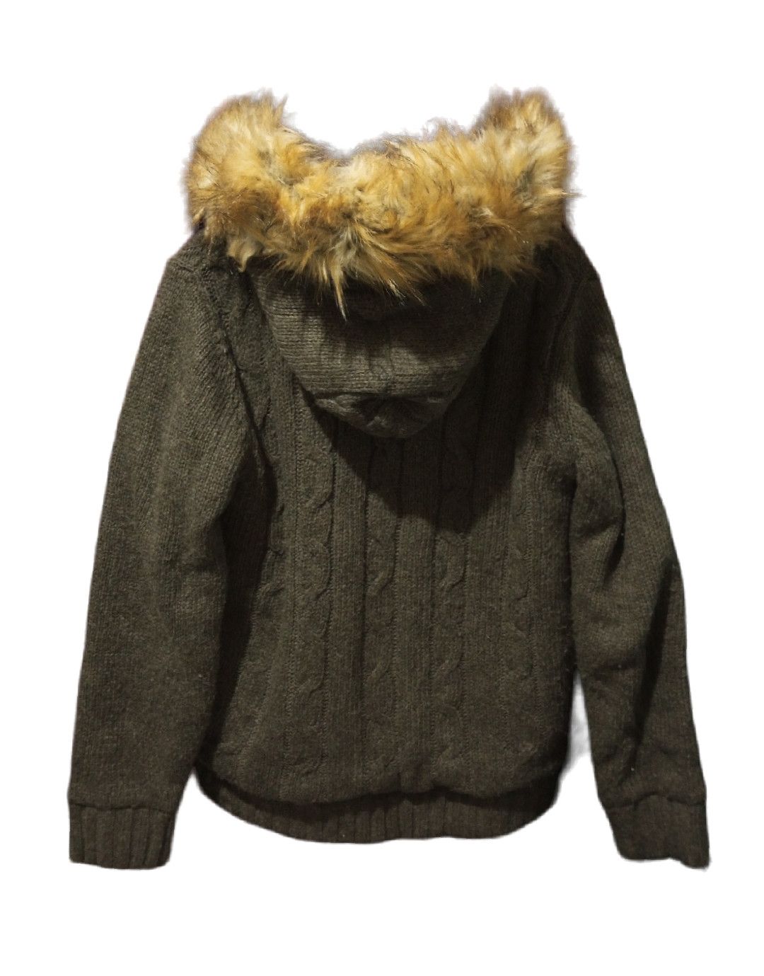 Japanese Brand Peyote - Fur hoodie Cabel Knit ifsixwasnine lgb style Size US L / EU 52-54 / 3 - 2 Thumbnail