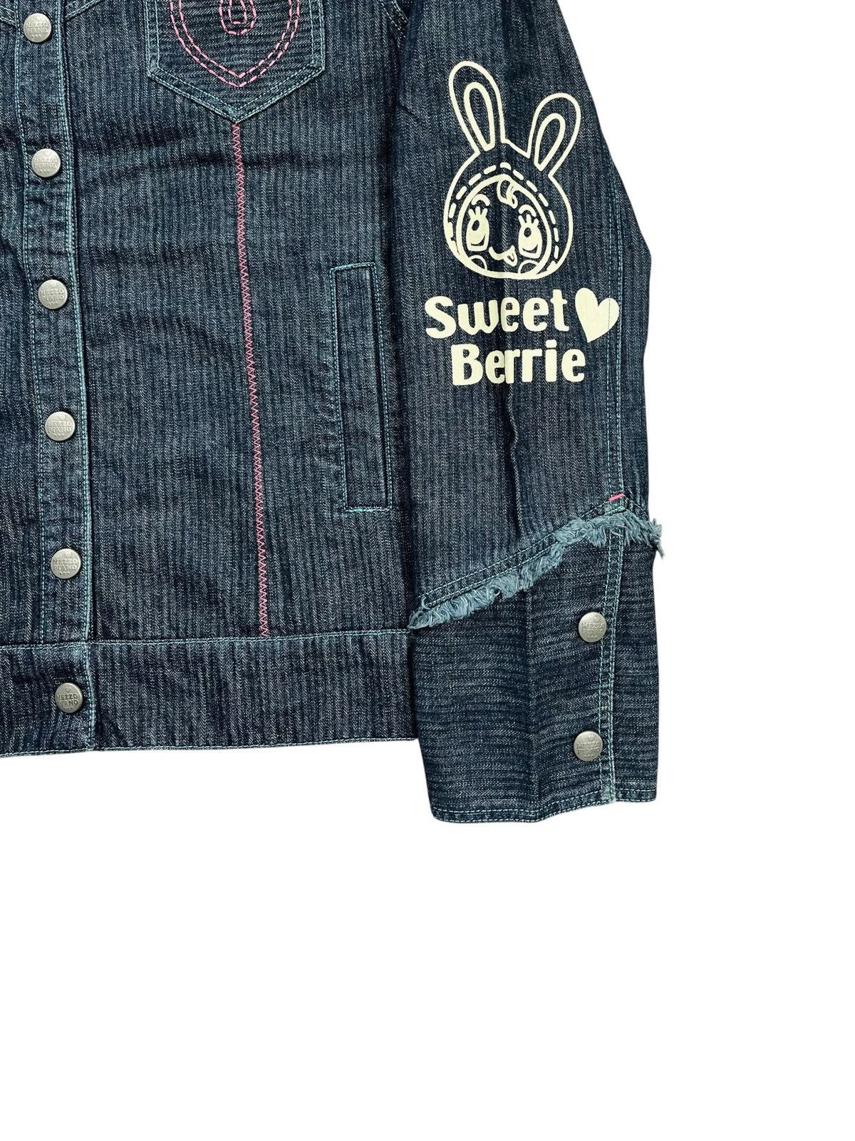 Angel Blue 2000s Mezzo Piano - Sweet Berrie Denim Jacket Size M / US 6-8 / IT 42-44 - 7 Thumbnail