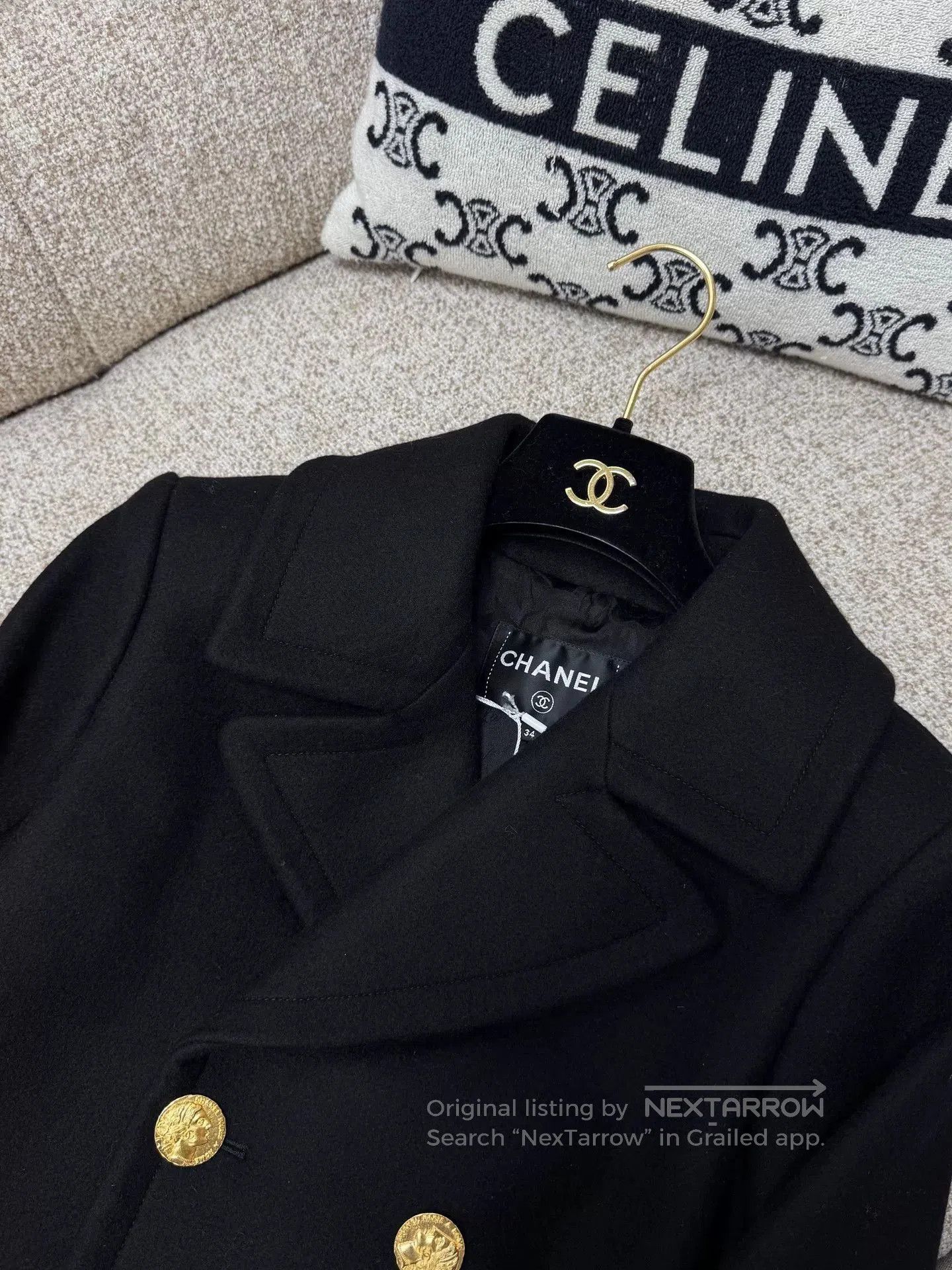 Chanel Chanel VTG Roman Gold Button Coat. Size US XXS / EU 40 - 5 Thumbnail