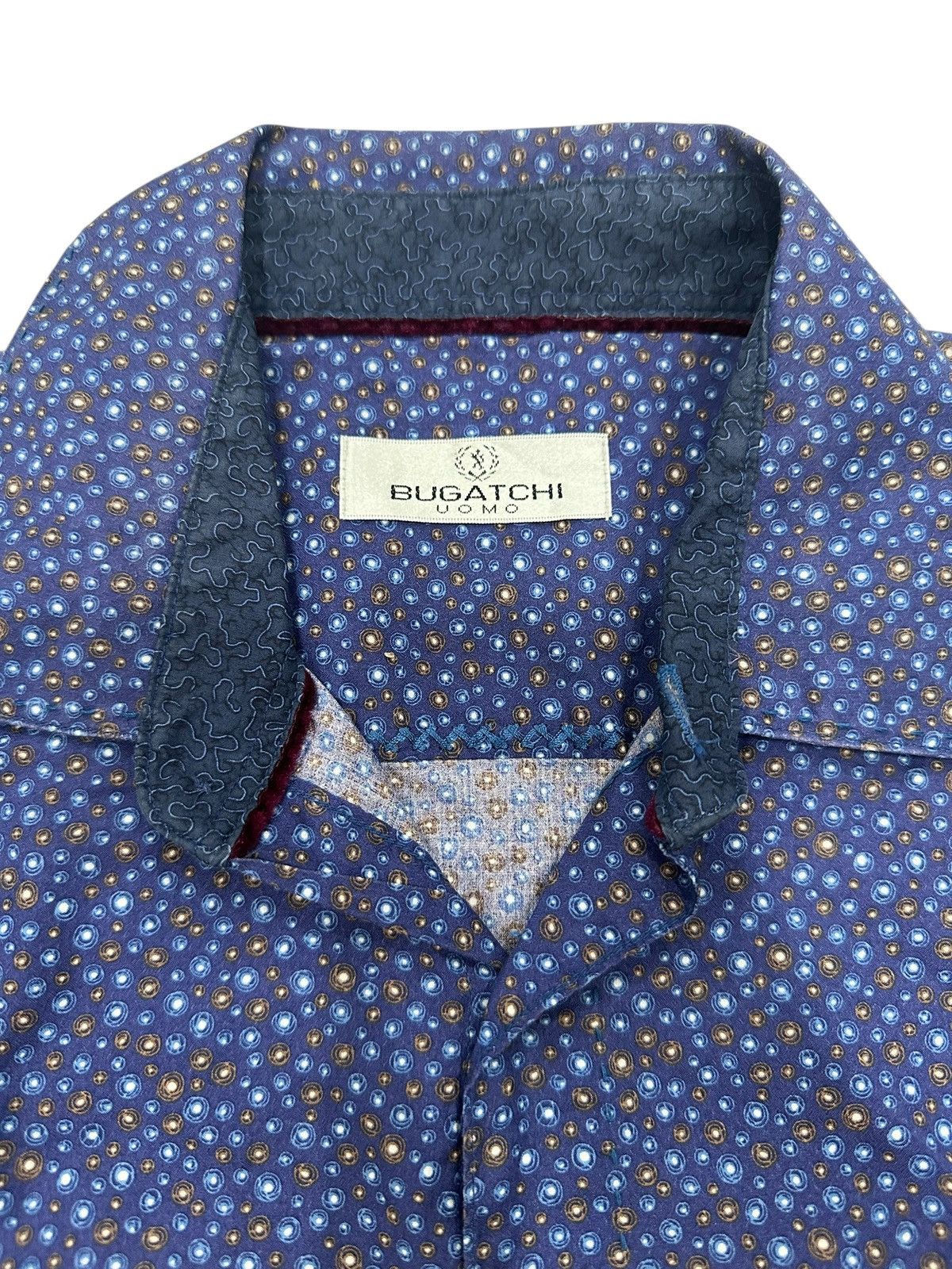 Issey Miyake Bugatchi Uomo Shirt Men Blue Ballon Size US M / EU 48-50 / 2 - 5 Thumbnail