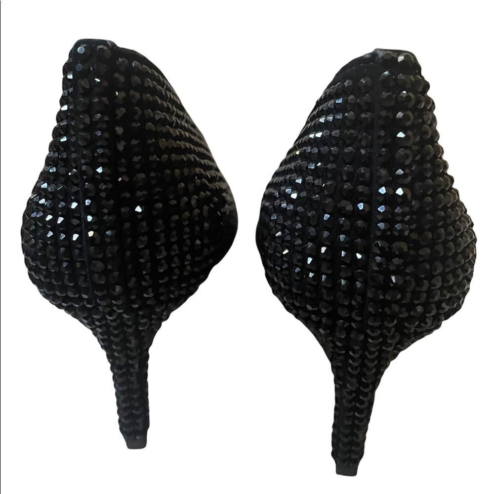 Other New Lola Cruz Black Crystal Embellishment Heel Pumps Size 39 Size US 9 / IT 39 - 7 Thumbnail