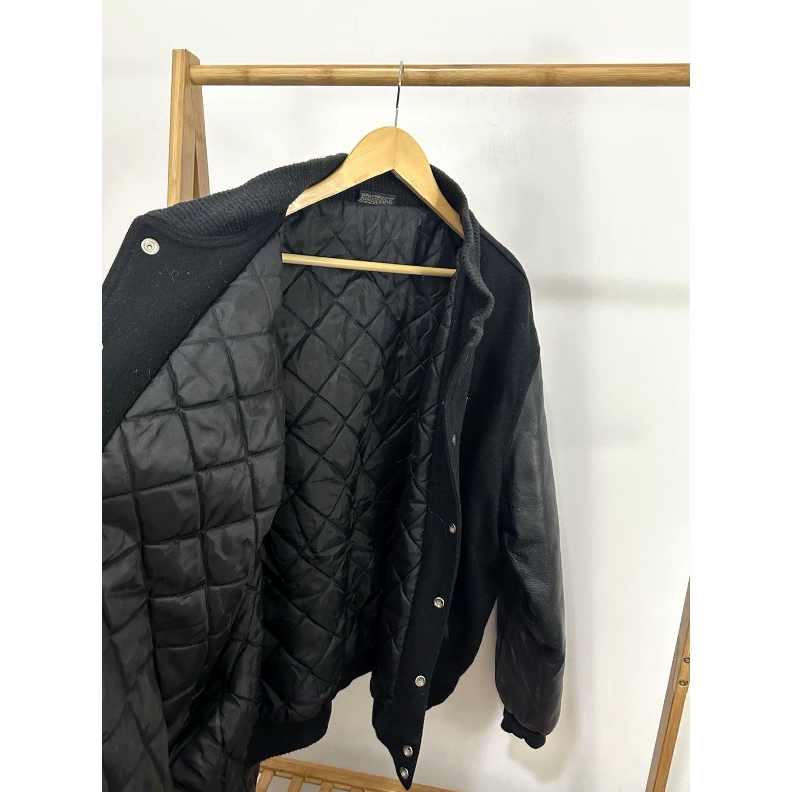 Vintage VTG Godzilla Hershey's 1998 Movie Promo Bomber Wool Leather Black Jacket XL Mens Size US XL / EU 56 / 4 - 6 Thumbnail