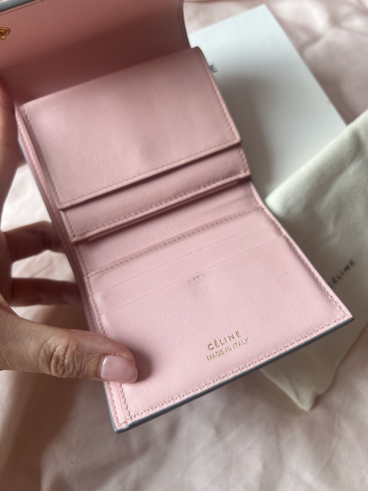 Old Celine by Phoebe Philo bicolor bifold wallet