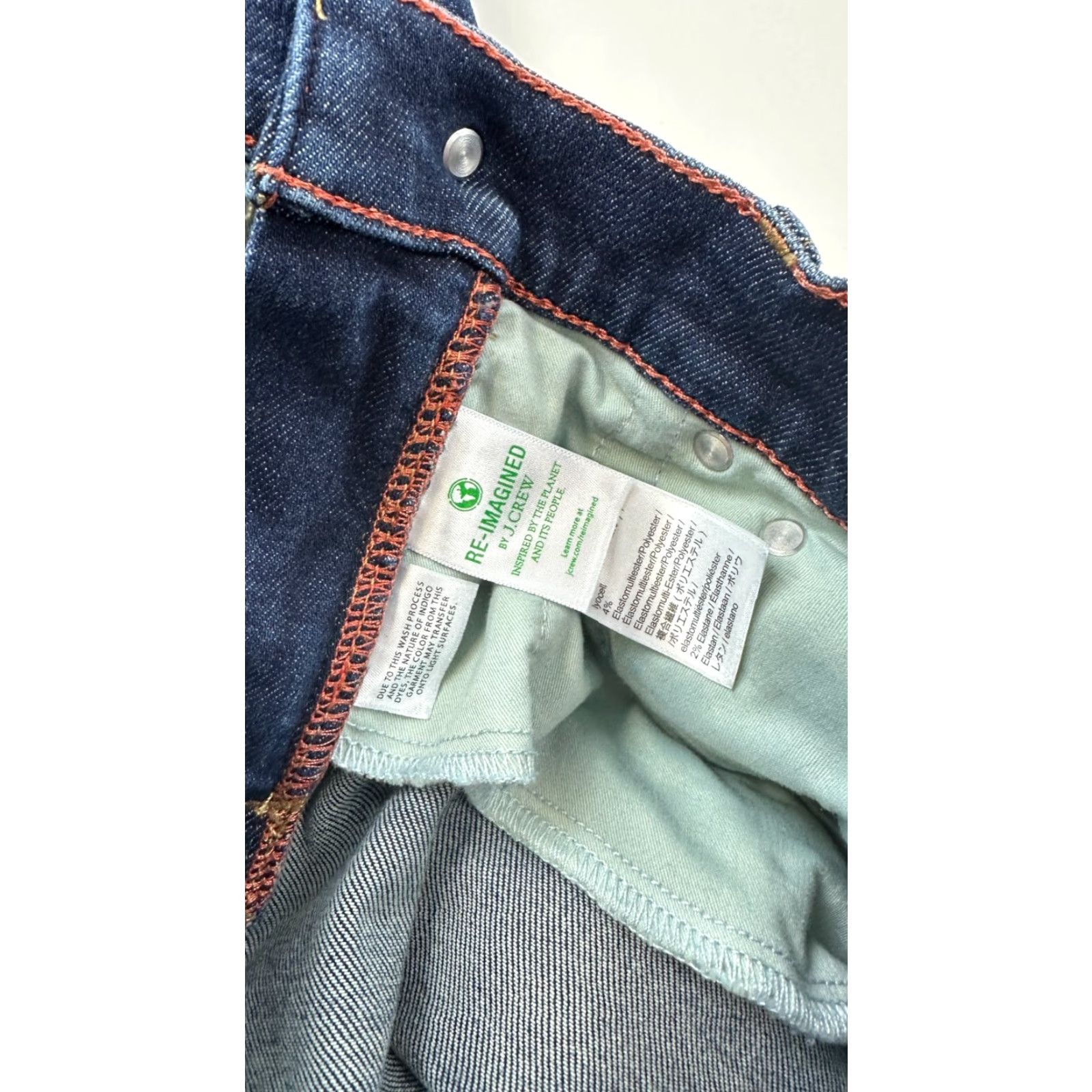 J.Crew VINTAGE J.CREW Jeans Womens Petite 26P Blue Denim Straight 9" Dark Wash Mid Rise 5-Pocket Size 26" / US 2 / IT 38 - 6 Thumbnail