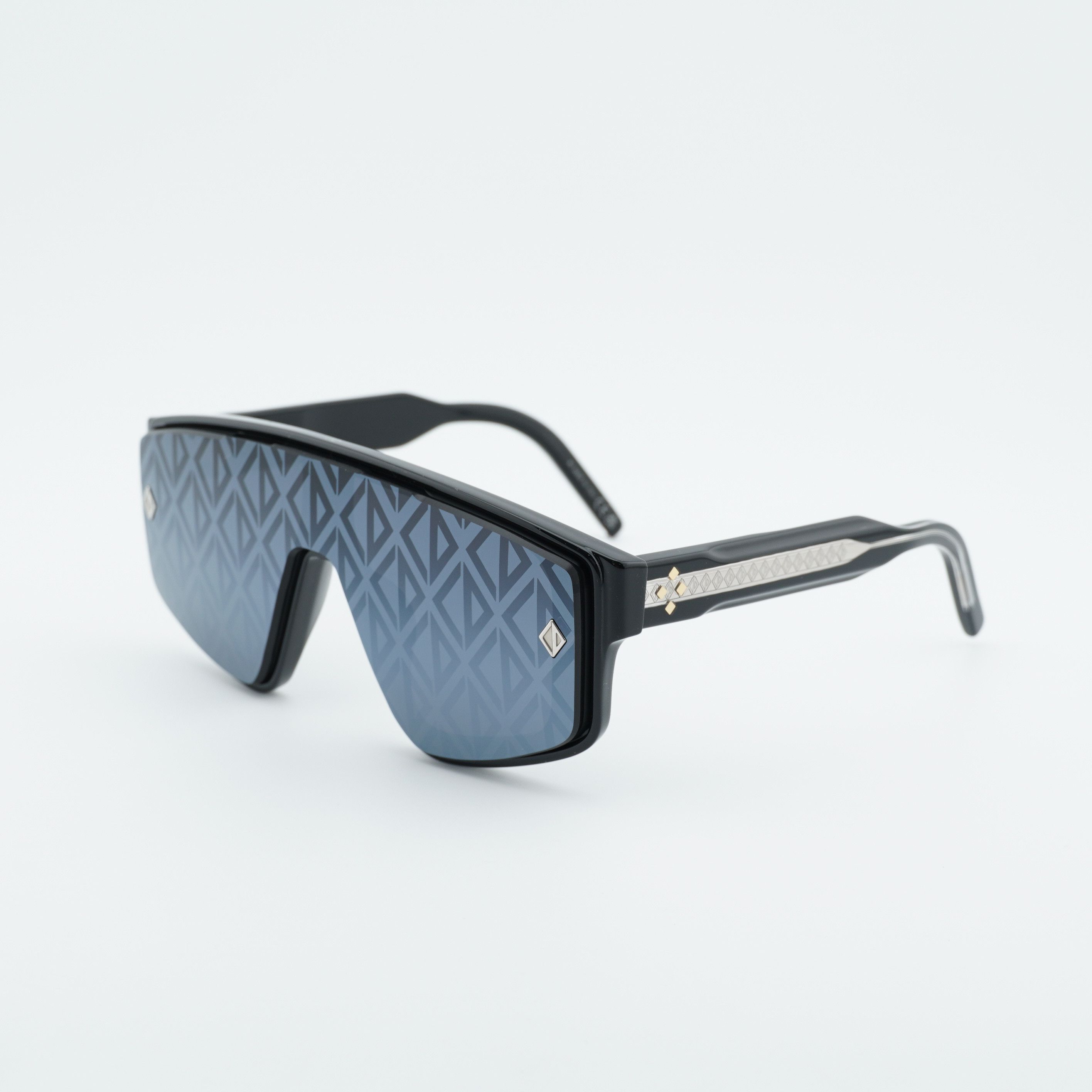 Dior Dior CD DIAMOND M1U 10A0 Sunglasses Black Shield Frame Size ONE SIZE - 1 Thumbnail