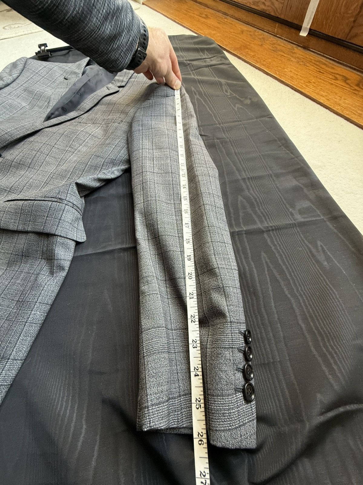 Dior Dior suit gray check pant and jacket Kim Jones era Size 42R - 6 Thumbnail