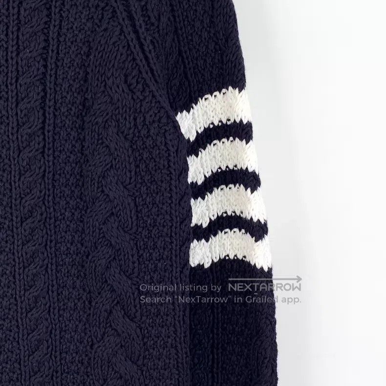 Thom Browne Thom Browne Navy blue knitted sweater Size US XXS / EU 40 - 4 Thumbnail