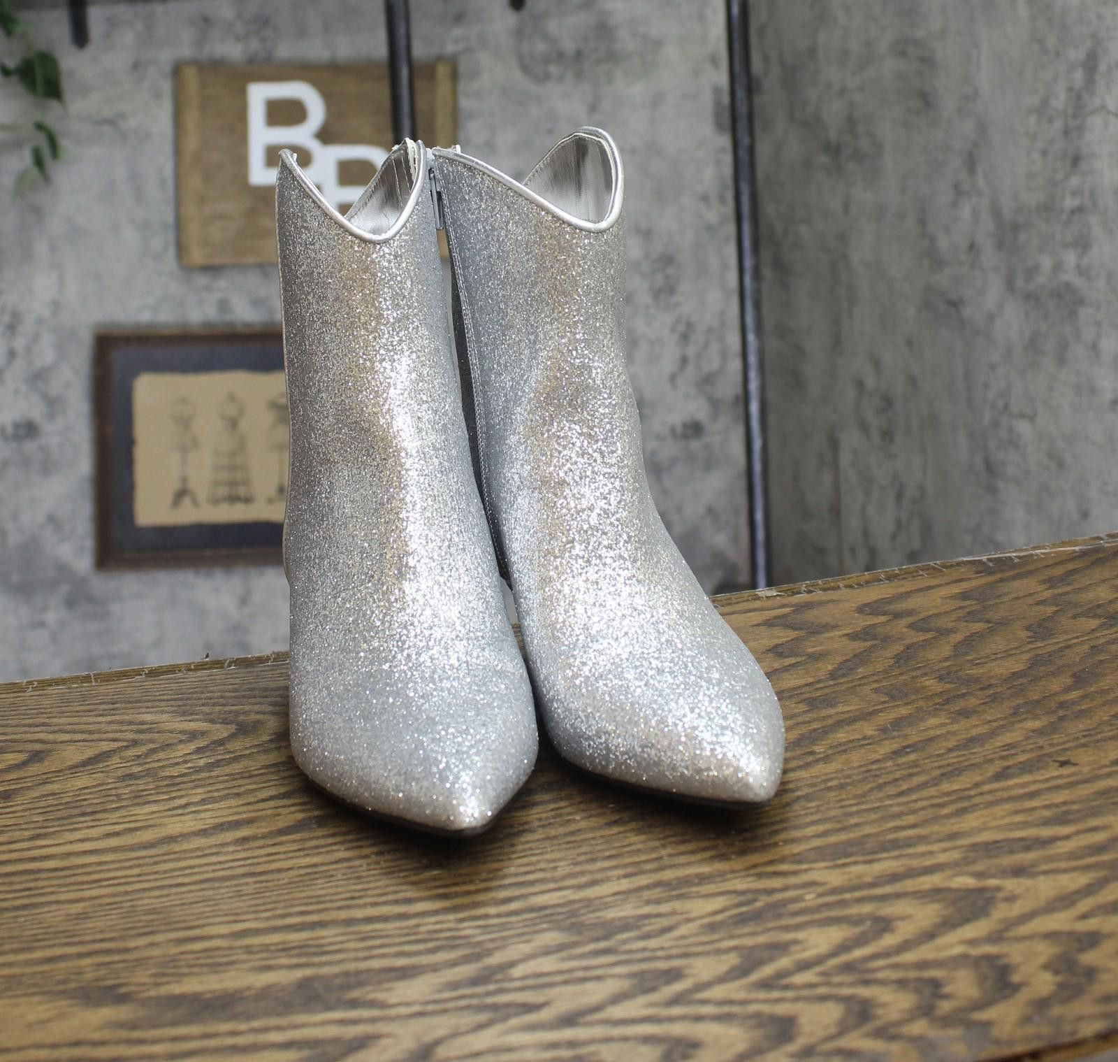 Other On 34th Women Glitter Tulip Booties 10019682200 Silver 5.5m Size US 5.5 / IT 35.5 - 3 Thumbnail