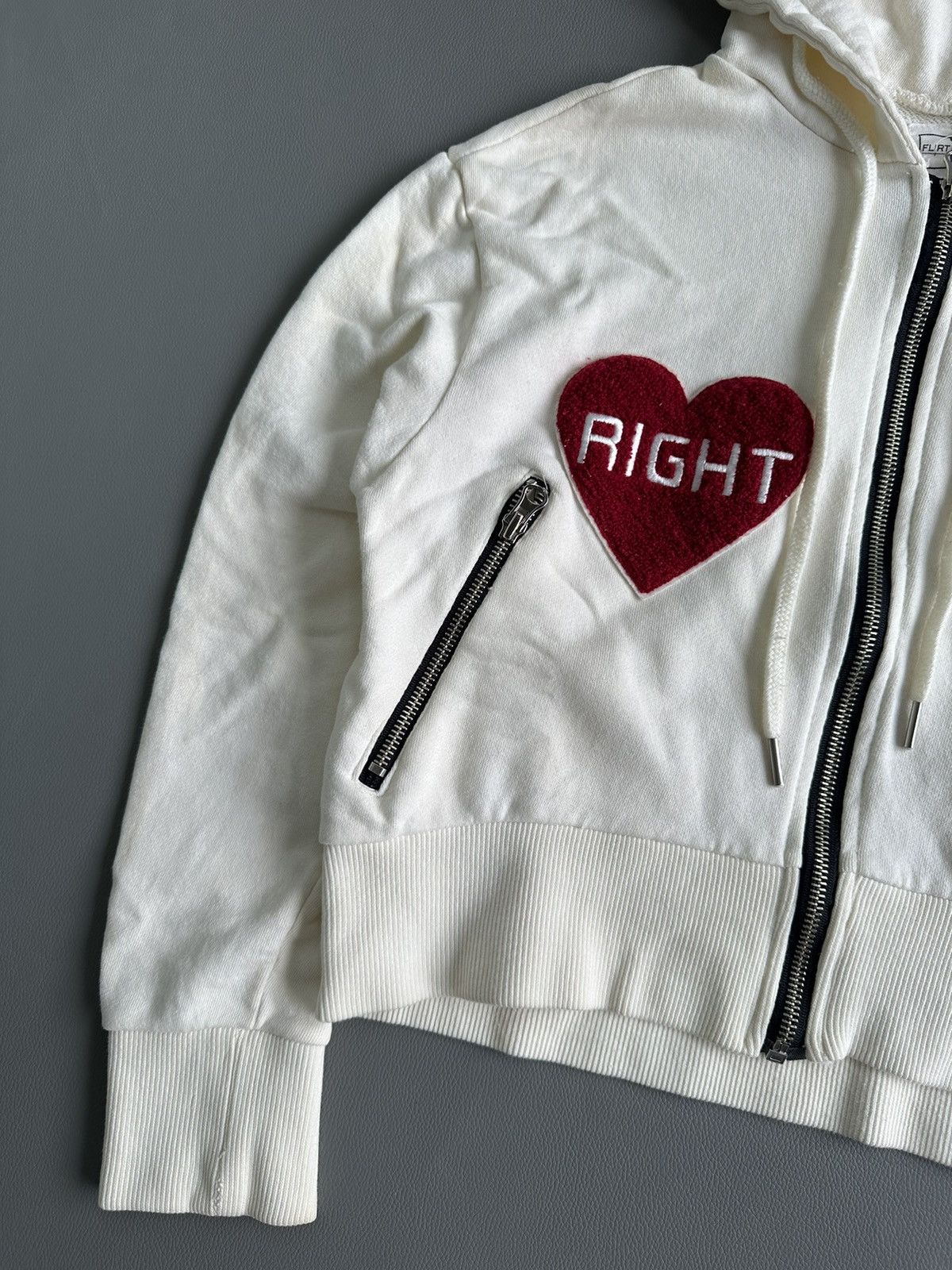 Le Grande Bleu (L.G.B.) FLIRT LOVE LEFT & RIGHT ZIP UP HOODIR IFSIX LGB STYLE Size M / US 6-8 / IT 42-44 - 3 Thumbnail