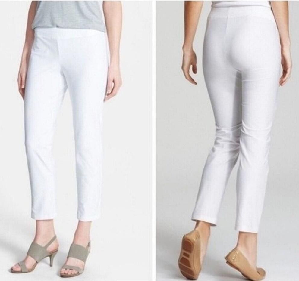 Eileen Fisher Eileen Fisher Crepe Slim Stretch Pull On Crop Ankle Pants Size 25" / US 0 / IT 36 - 3 Thumbnail