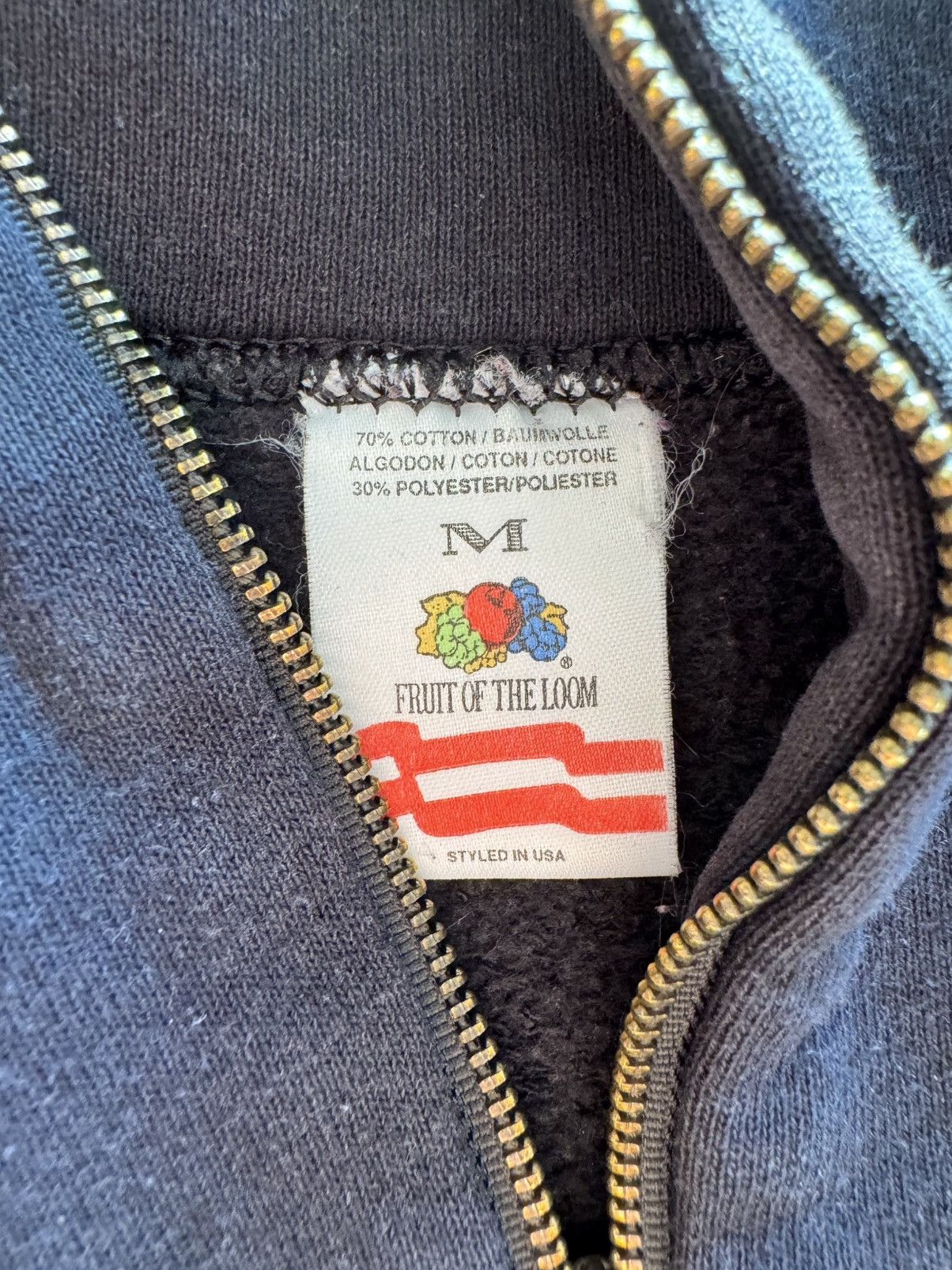 Fruit Of The Loom FRUIT OF THE LOOM VINTAGE QUARTER ZIP SWEATSHIRT Size US M / EU 48-50 / 2 - 4 Thumbnail