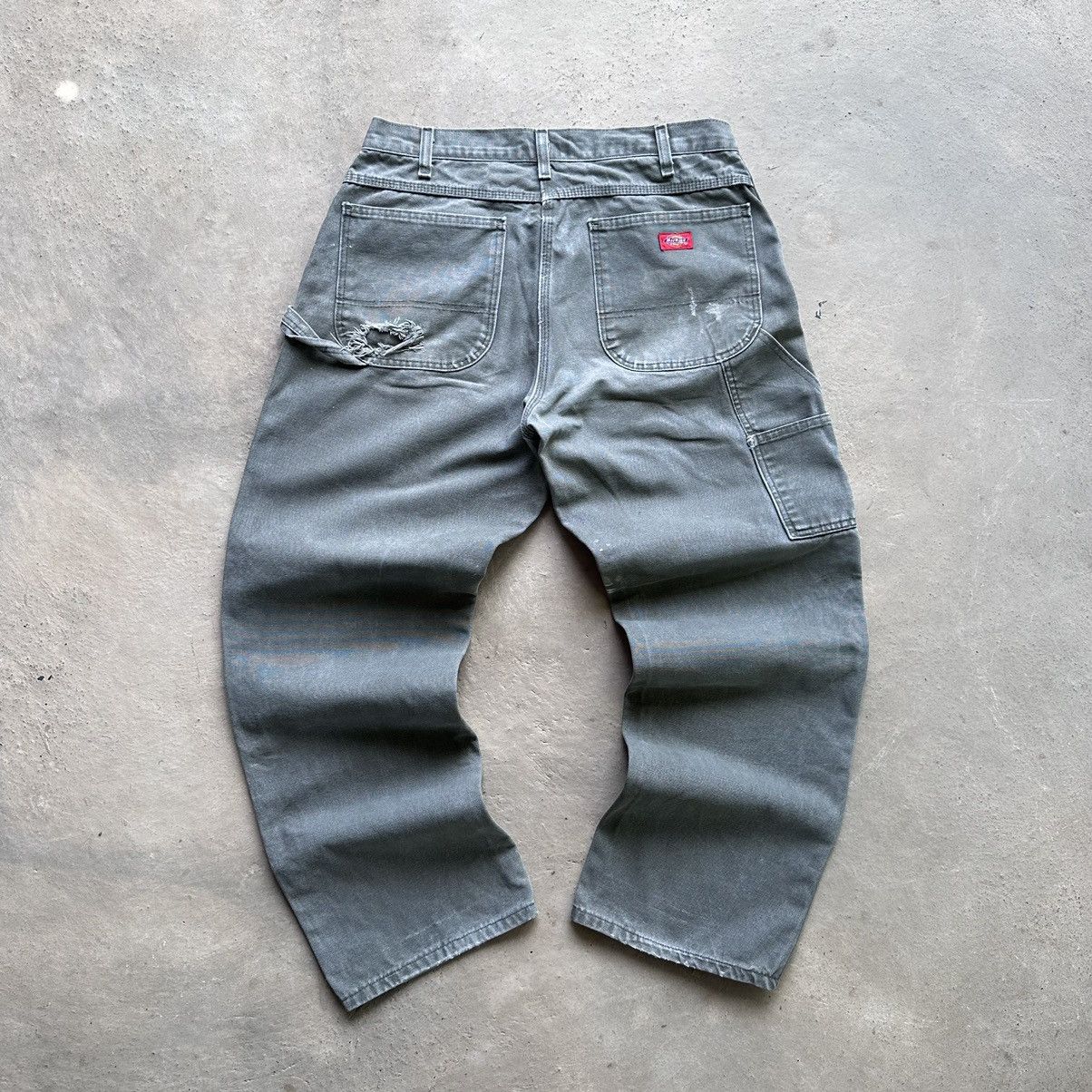 Carhartt (34x30.5) Crazy Vintage Y2K Faded Dickies Carpenter Moss Size US 34 / EU 50 - 1 Thumbnail