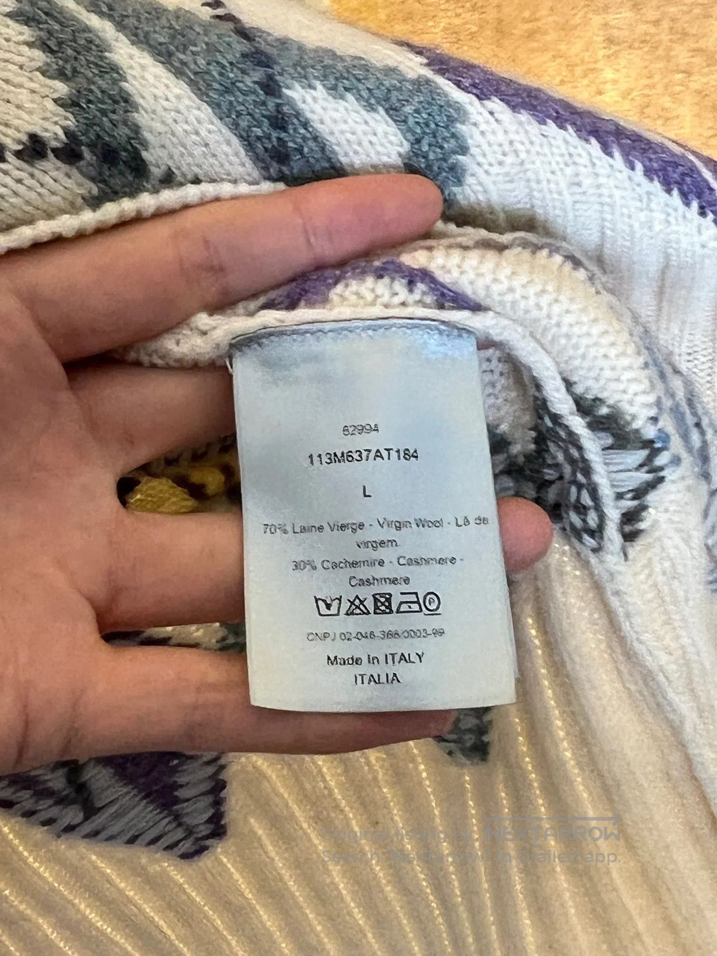 Dior Dior Diamond Knit Sweater| Size US L / EU 52-54 / 3 - 4 Thumbnail