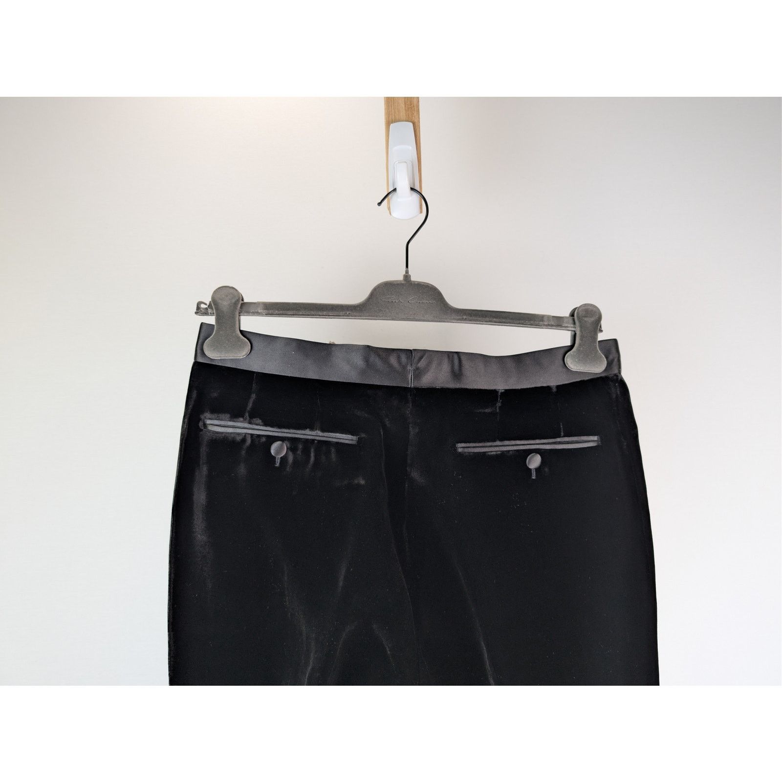 Tom Ford o1rshd1 Tailored Velvet Tuxedo Evening Pants in Black Size US 34 / EU 50 - 12 Thumbnail