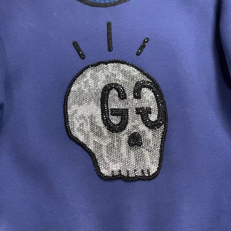 Gucci Gucci Space cotton sweatshirt skull double G sweatshirt 250 Size L / US 10 / IT 46 - 4 Thumbnail
