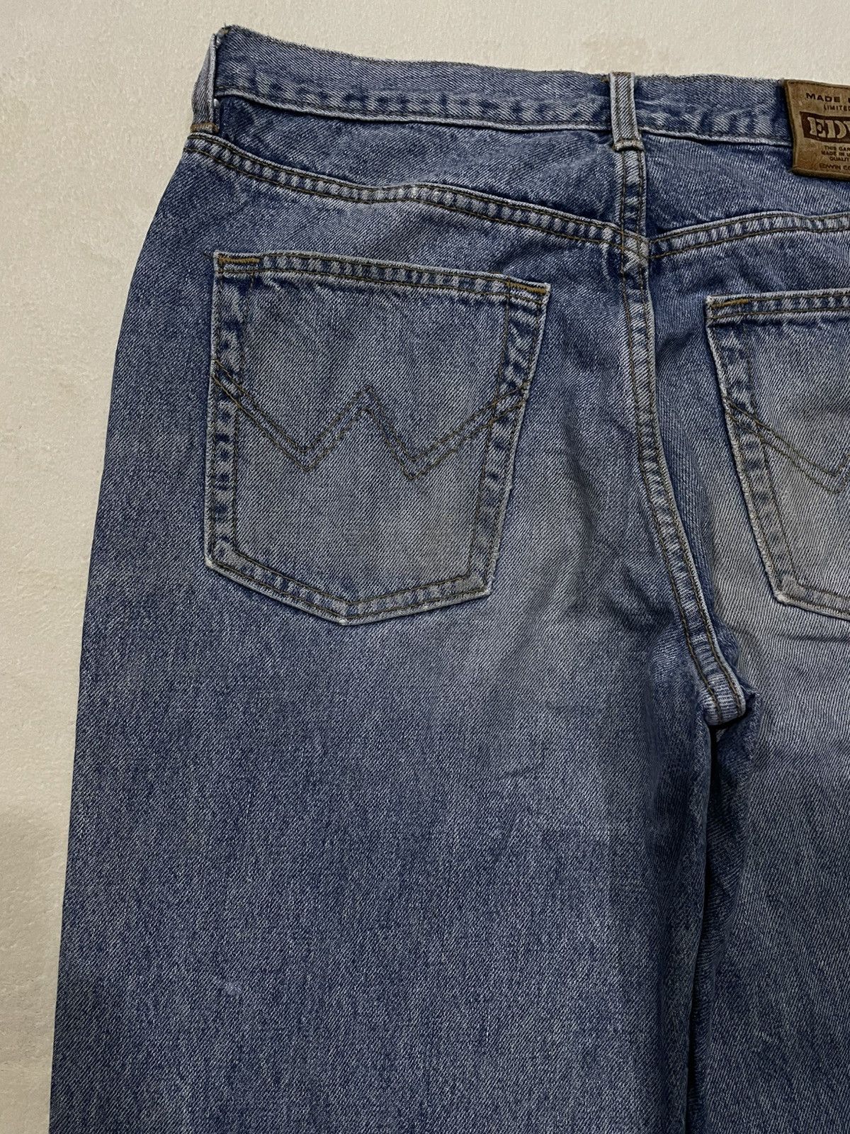 Edwin Vintage EDWIN Baggy Distress Mudwash Denim Jeans Size US 32 / EU 48 - 15 Thumbnail