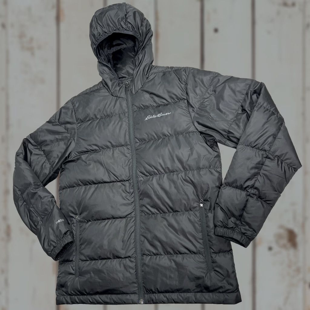 Eddie Bauer Eddie Bauer Hooded Down Jacket Mens M Black EB650 Wide Channel Puffer Coat Size US M / EU 48-50 / 2 - 1 Thumbnail