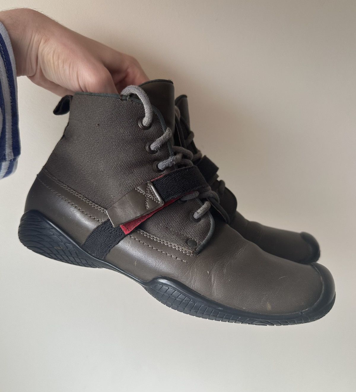 Prada Prada FW99 Leather square toe strap military boots Size US 8 / IT 38 - 2 Thumbnail