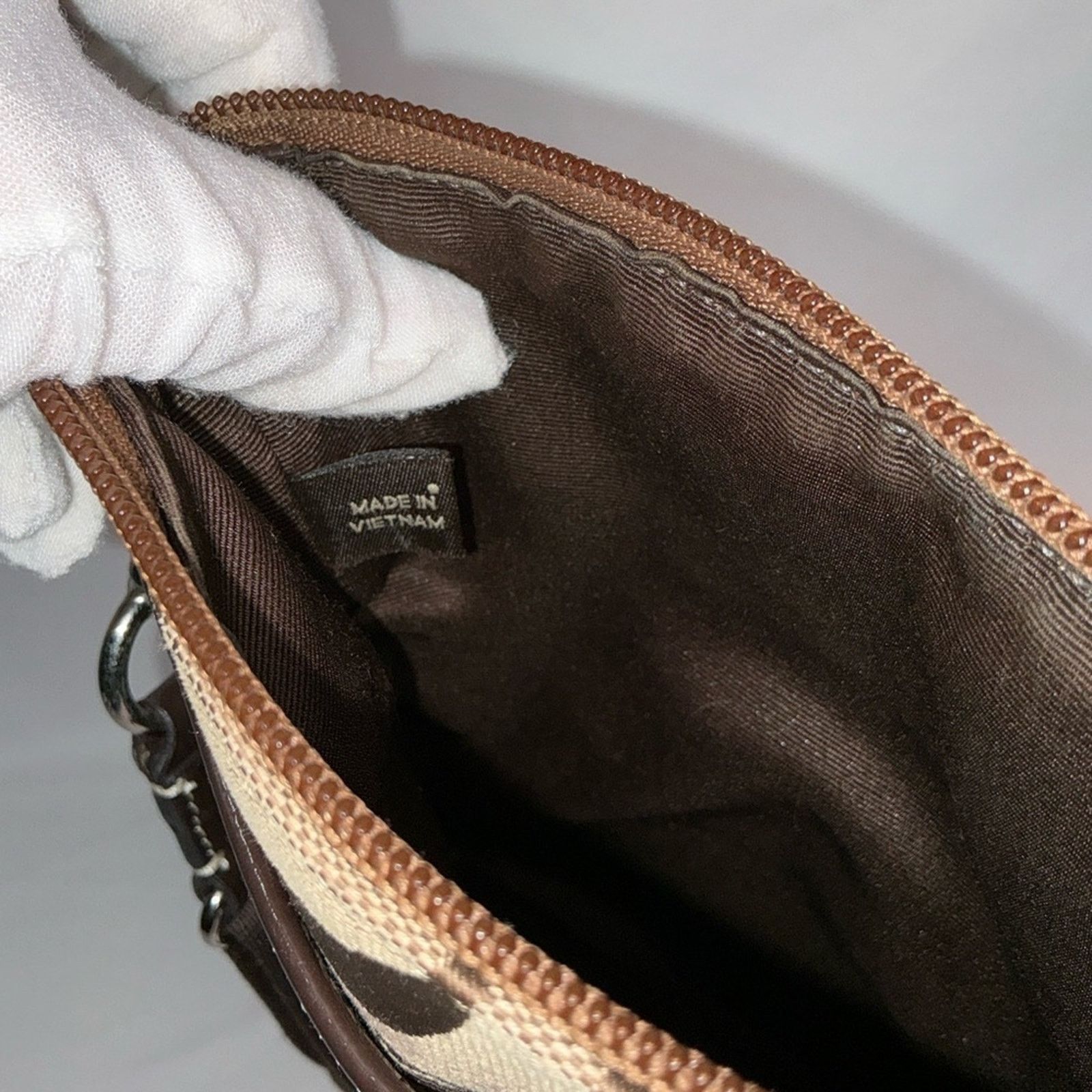 Coach Coach Signature Swingpack Crossbody Bag Brown Khaki Canvas Size ONE SIZE - 10 Thumbnail