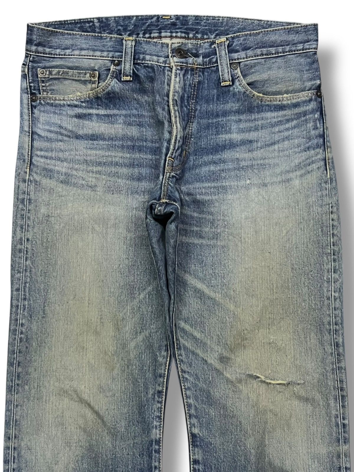 Japanese Brand Vintage Back Number Nippon Japan - Faded Rusty Wash Jeans Size US 33 - 4 Thumbnail