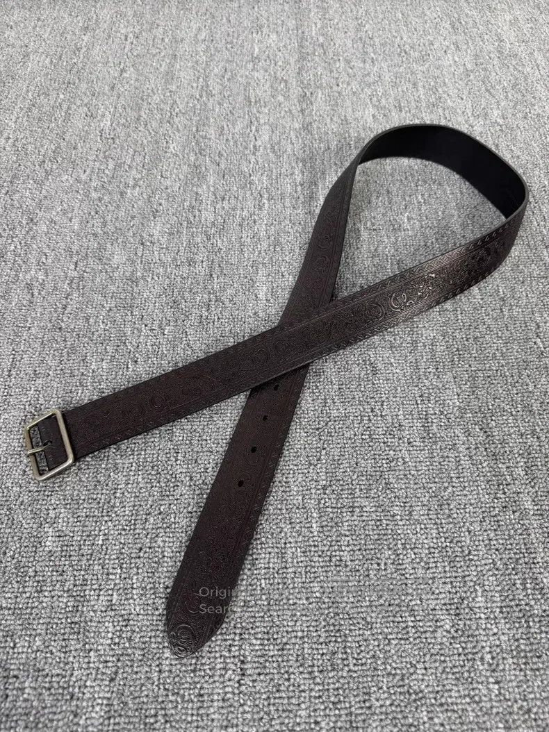 Saint Laurent Paris Saint Laurent Paris Paisley carved long rectangular buckle Size ONE SIZE - 1 Thumbnail